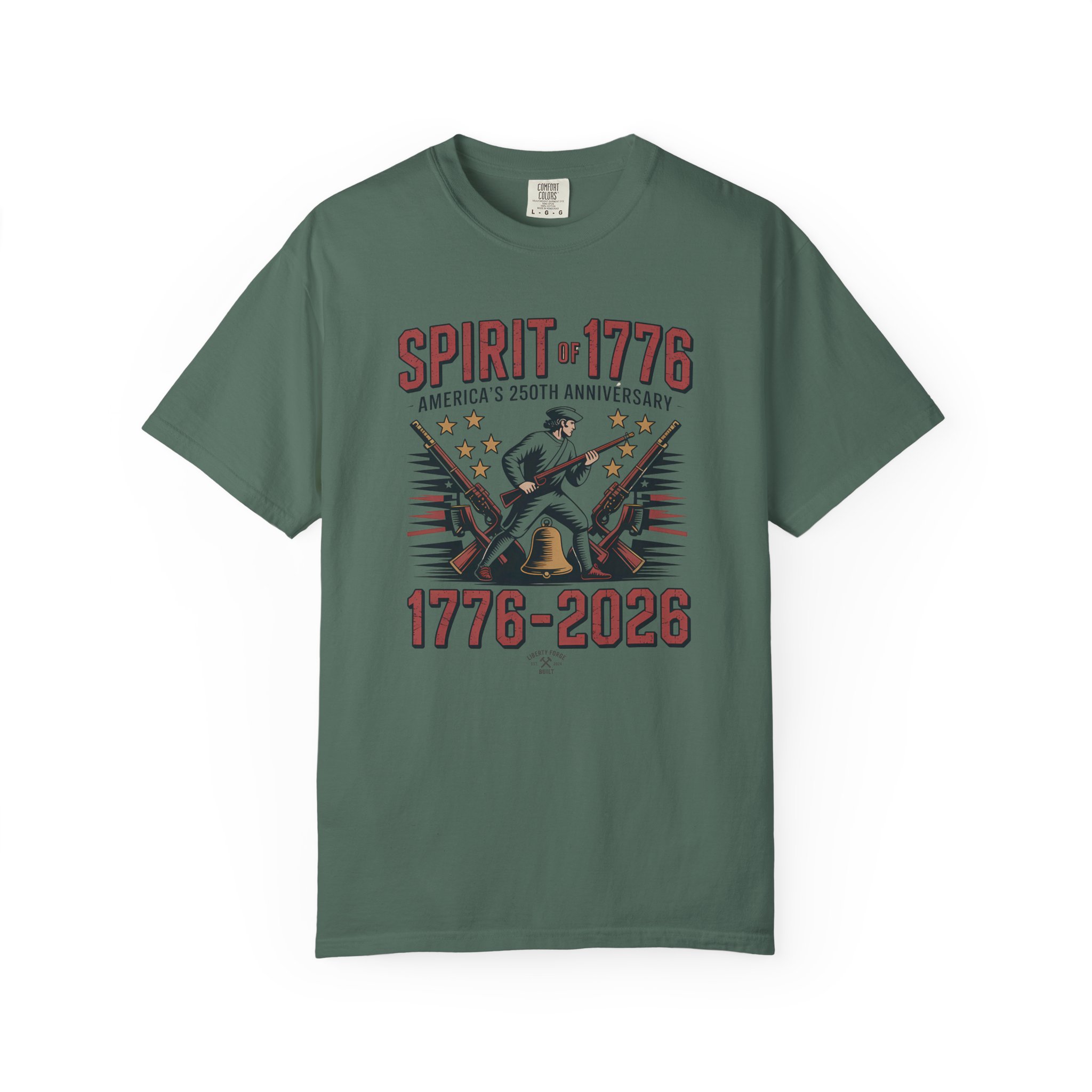 Spirit of 1776 Liberty Bell Tee | Vintage 250th Anniversary Patriotic Shirt | America 250 History Gift - Image 7