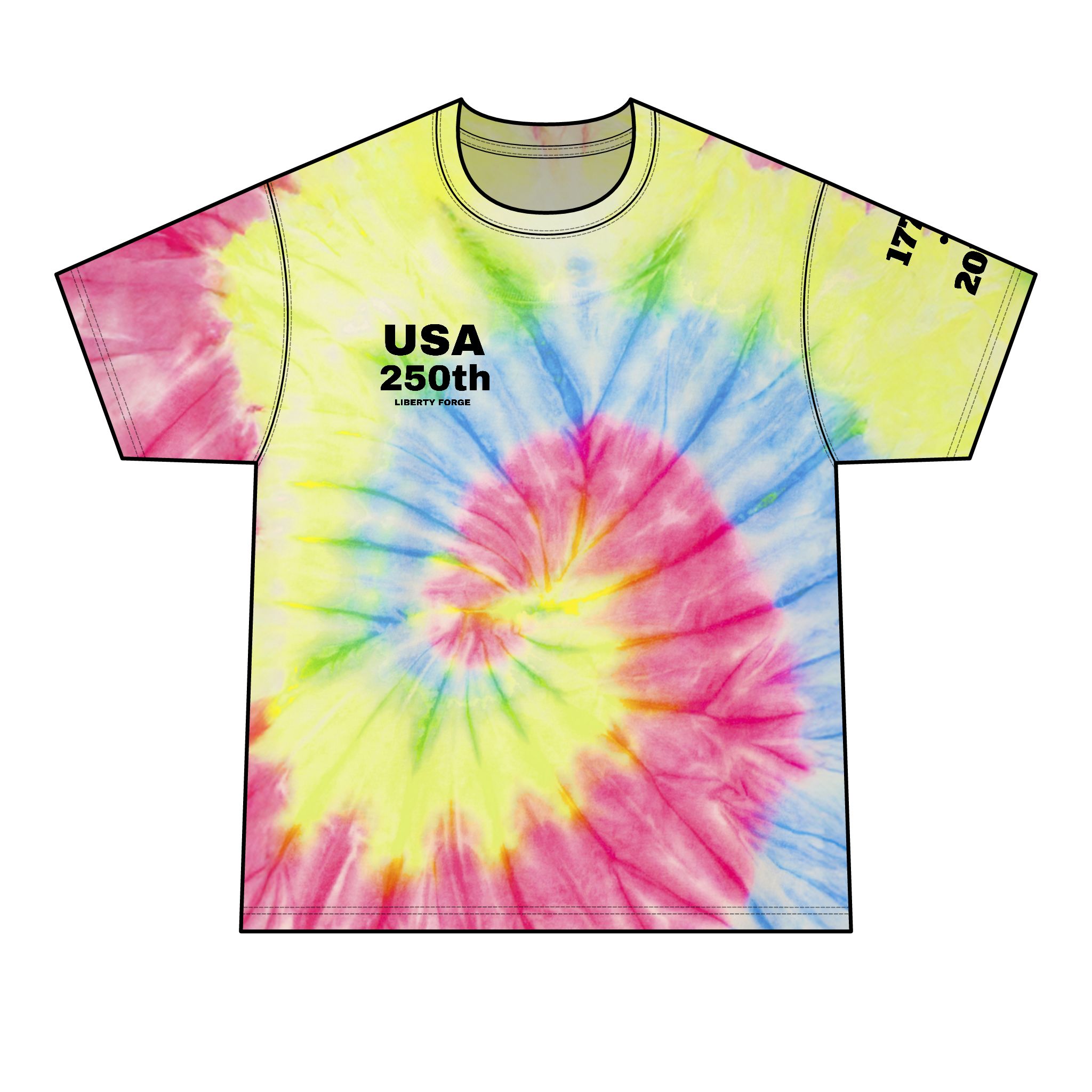 Tie-Dye Tall Ship Tee - 250 Years Navigating Freedom | Original Design 7 Tie-Dye Tall Ship Tee - 250 Years Navigating Freedom | Original Design - Image 7