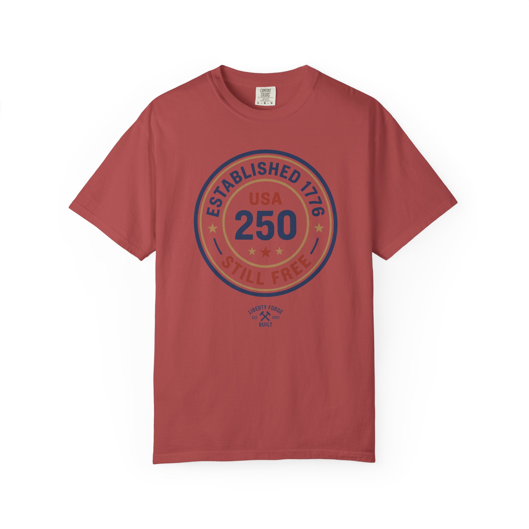 Established 1776 Still Free Tee | USA 250 Distressed Stamp Shirt | Semiquincentennial Patriotic Gift - Image 10
