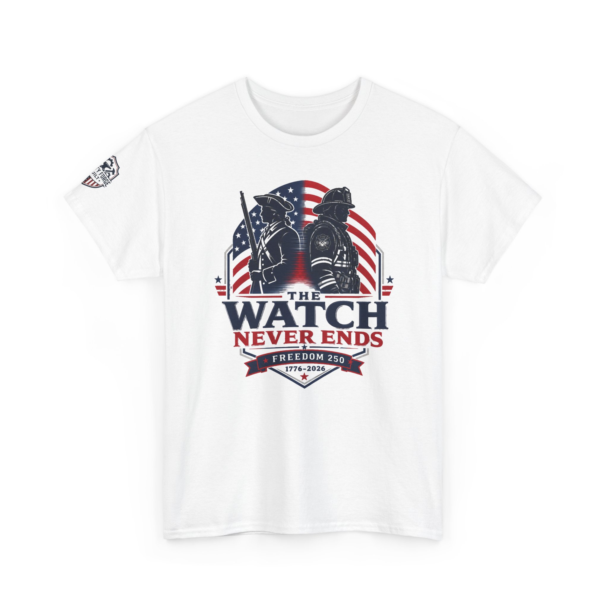 Retired Firefighter Tee - The Watch Never Ends | Original Design Red Line 8 Retired Firefighter Tee - The Watch Never Ends | Original Design Red Line - Image 8
