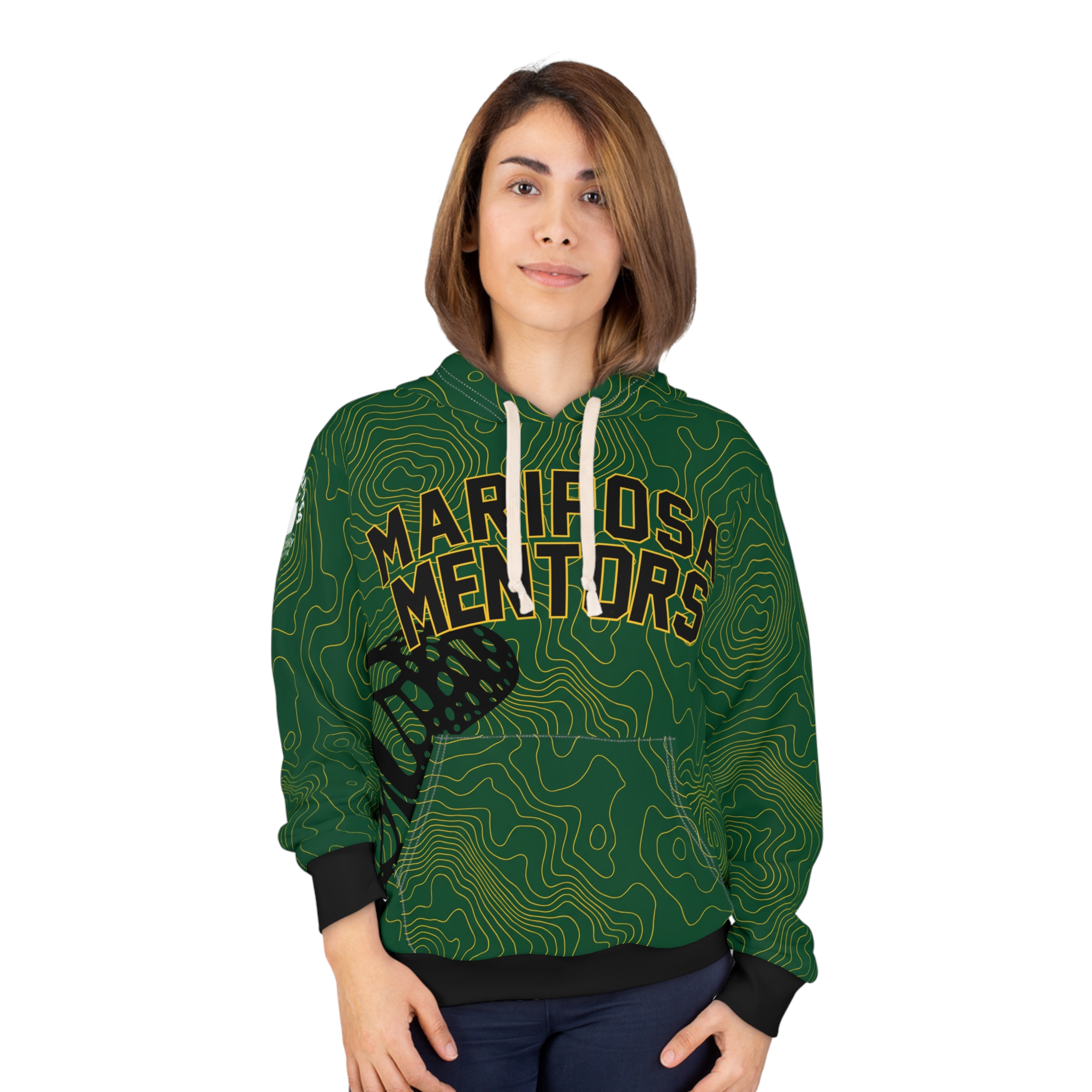 Custom Mariposa Mentors Hoodie #26 – Personalized Green Swirl Pullover 3 Custom Mariposa Mentors Hoodie #26 – Personalized Green Swirl Pullover - Image 3