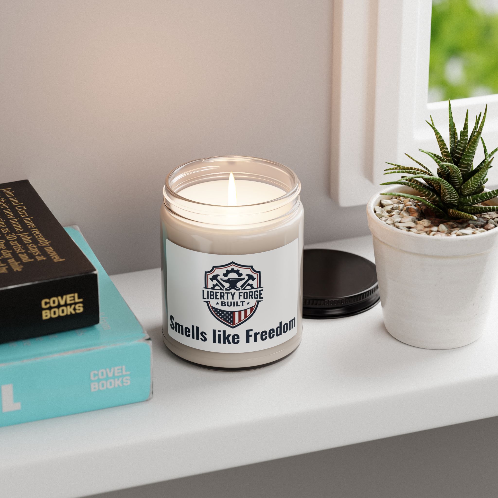 Smells Like Freedom 9oz Soy Candle | Patriotic Scented Candle | Americana Man Cave Gift Made in USA - Image 4
