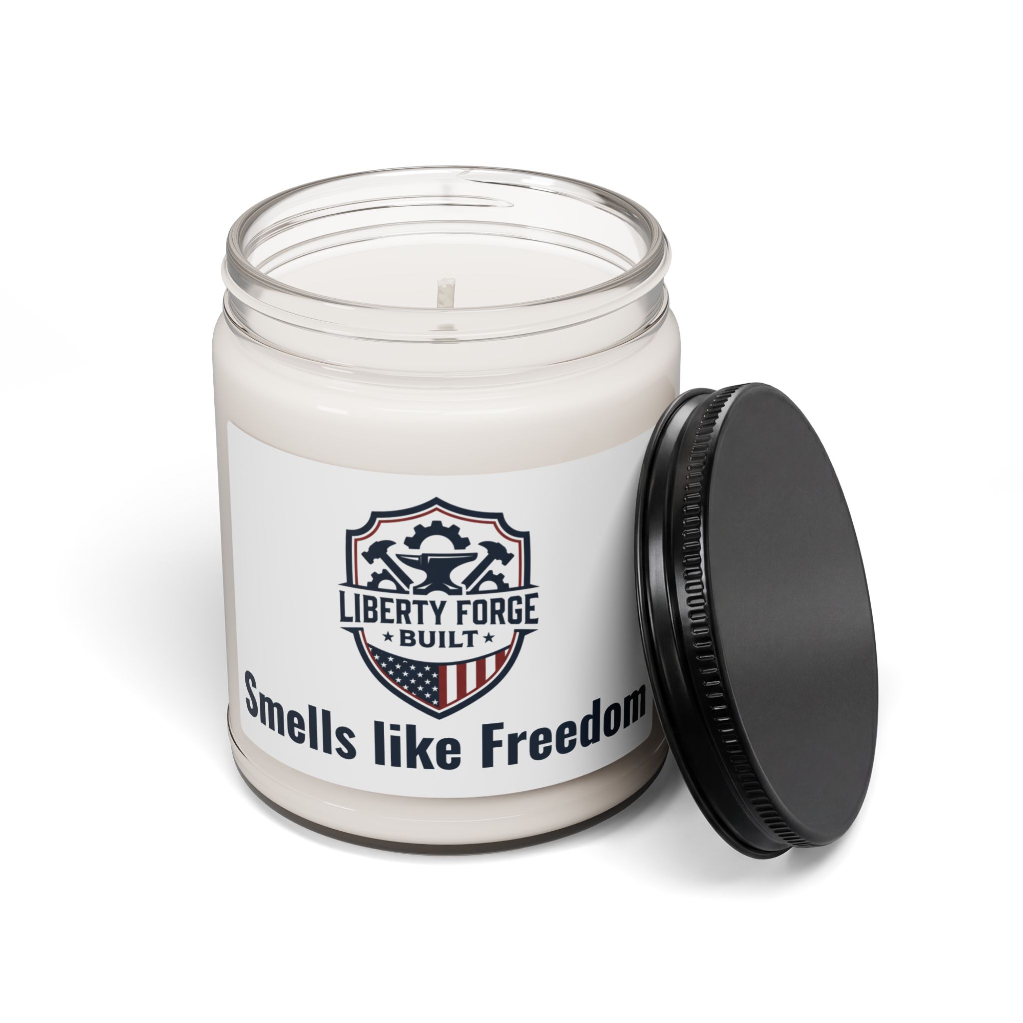 Smells Like Freedom 9oz Soy Candle | Patriotic Scented Candle | Americana Man Cave Gift Made in USA - Image 2