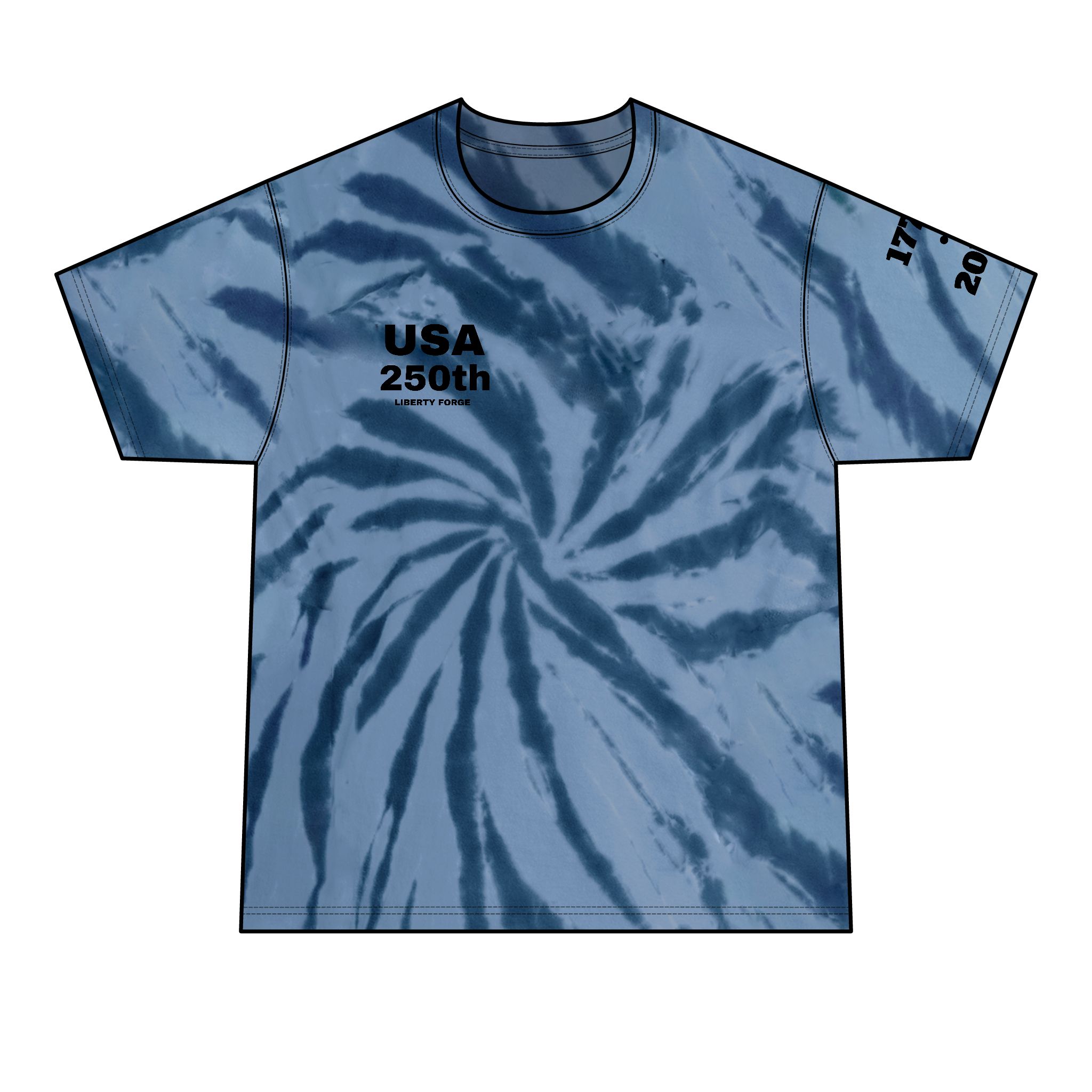 Tie-Dye Tall Ship Tee - 250 Years Navigating Freedom | Original Design 6 Tie-Dye Tall Ship Tee - 250 Years Navigating Freedom | Original Design - Image 6