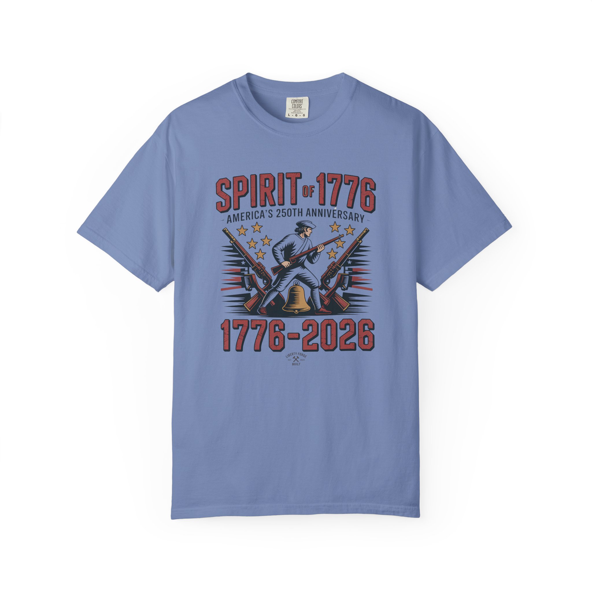 Spirit of 1776 Liberty Bell Tee | Vintage 250th Anniversary Patriotic Shirt | America 250 History Gift - Image 8
