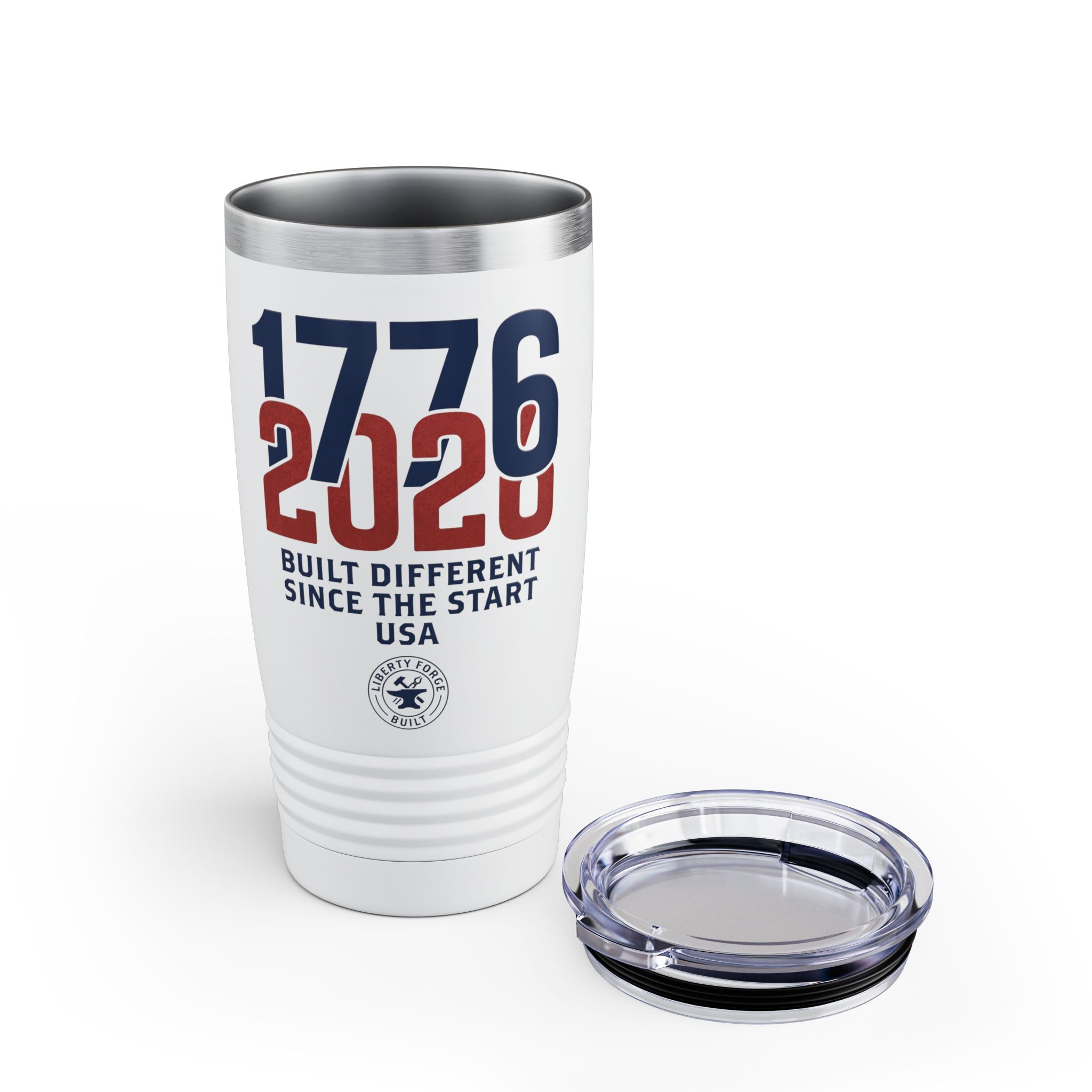 1776-2026 Built Different 20oz Tumbler | America 250 Patriotic Insulated Travel Mug | Stainless Steel