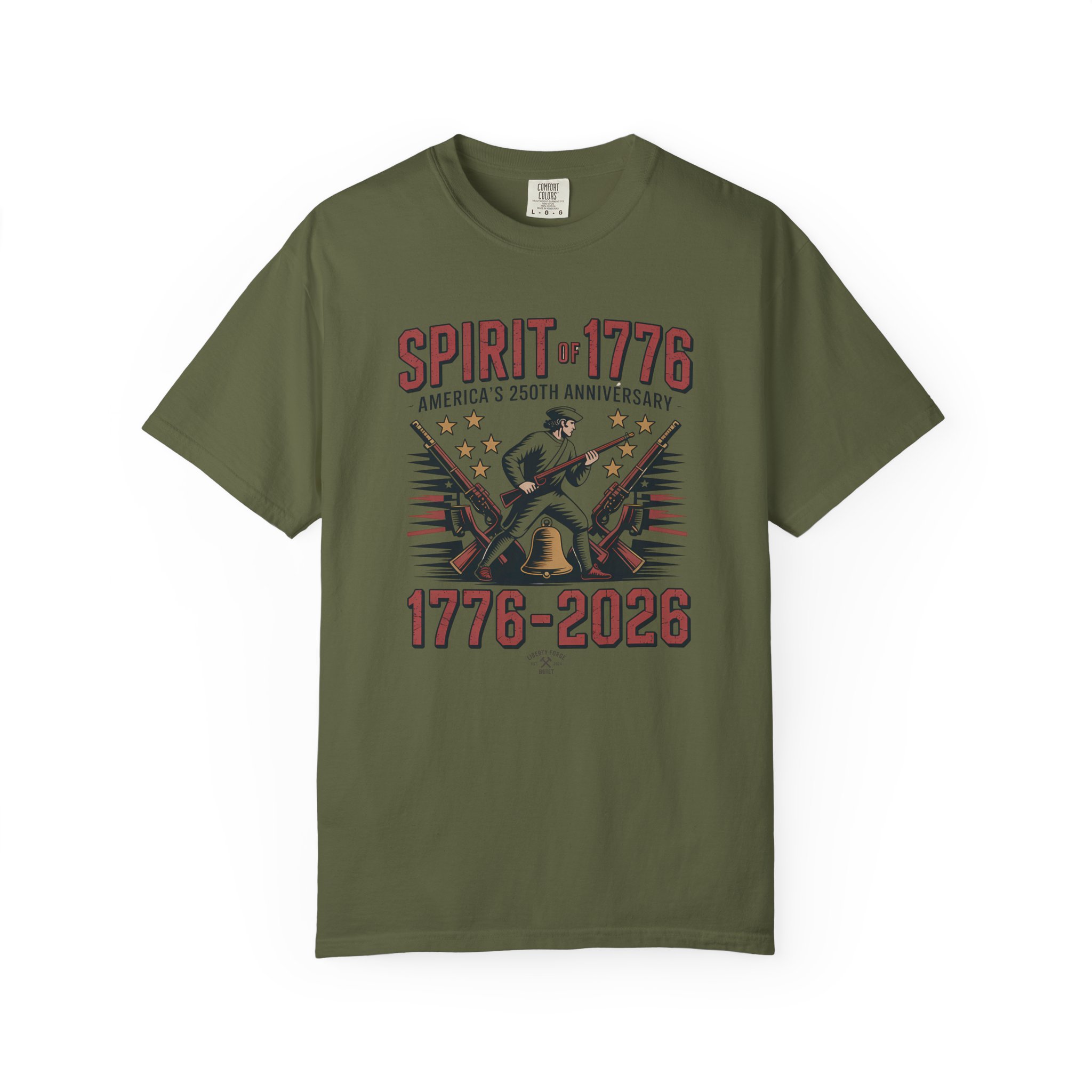 Spirit of 1776 Liberty Bell Tee | Vintage 250th Anniversary Patriotic Shirt | America 250 History Gift - Image 4