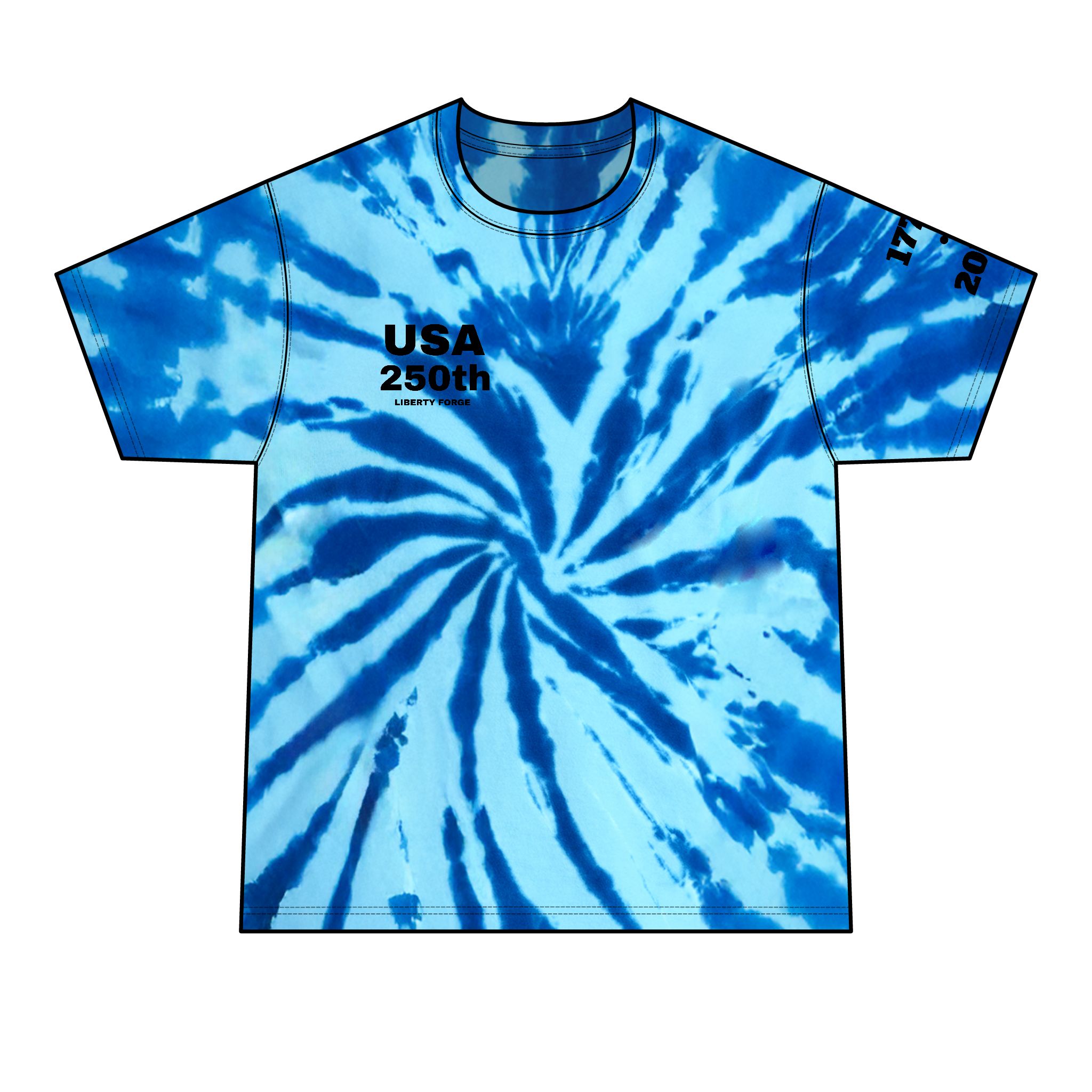 Tie-Dye Tall Ship Tee - 250 Years Navigating Freedom | Original Design 11 Tie-Dye Tall Ship Tee - 250 Years Navigating Freedom | Original Design - Image 11