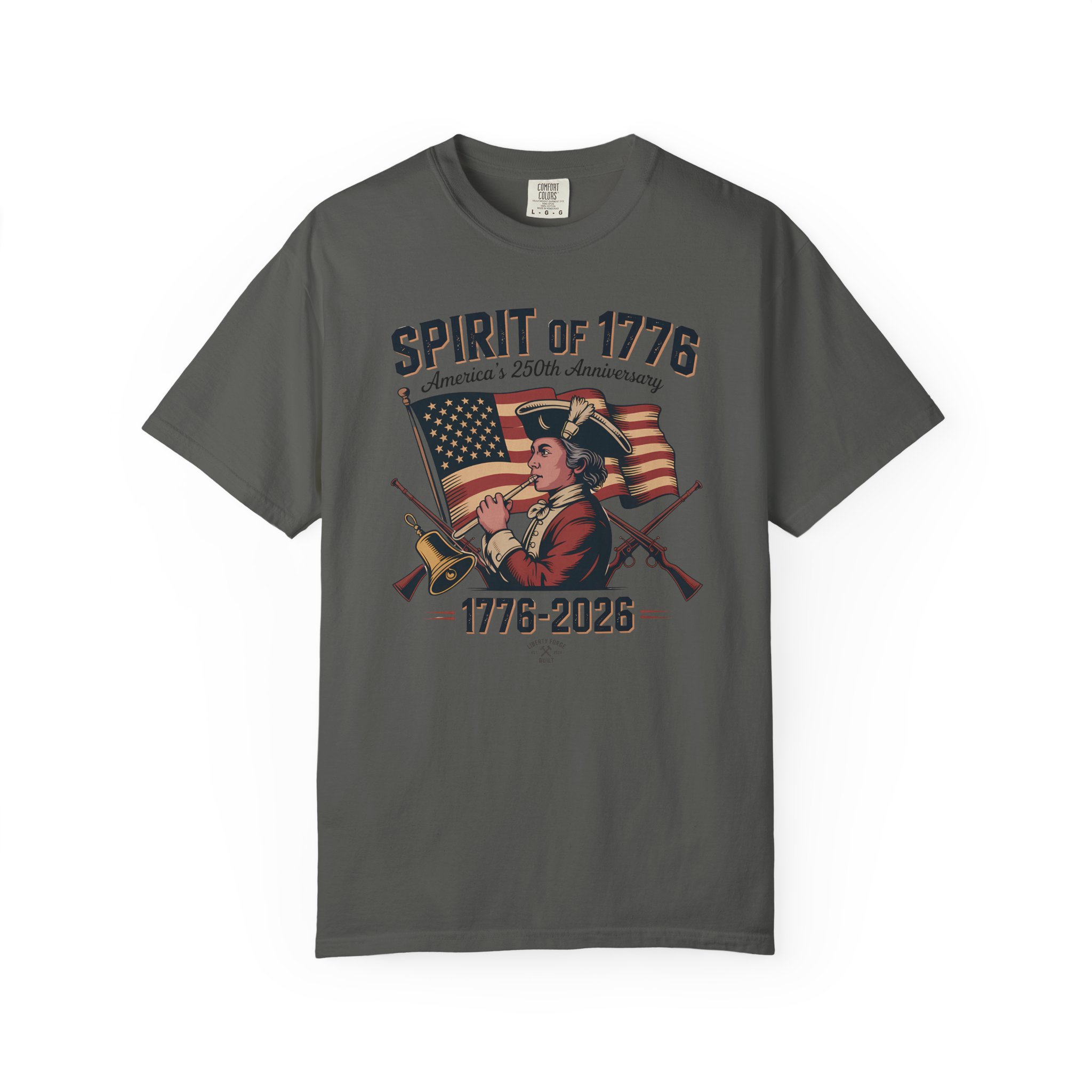 Colonial Drummer Tee | Revolutionary War 250th Anniversary Shirt | America 250 History Buff Gift - Image 3