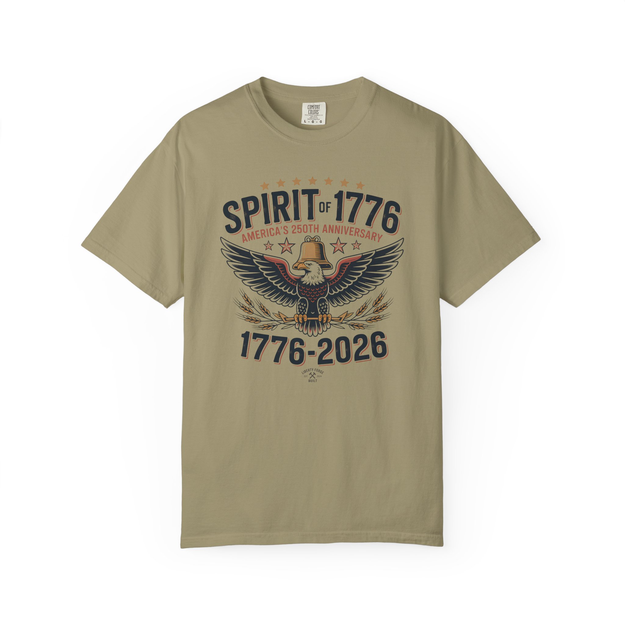 Spirit of 1776 Eagle Tee | America 250 Patriotic Shirt | Semiquincentennial Bald Eagle Gift - Image 2