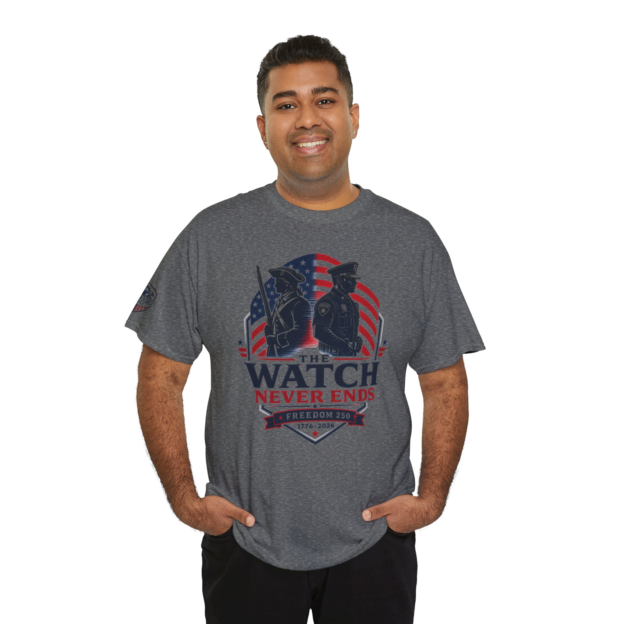 Patriotic Law Enforcement Tee - Thin Blue Line Americana | Original Design 8 Patriotic Law Enforcement Tee - Thin Blue Line Americana | Original Design - Image 8