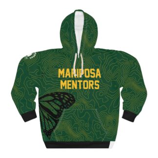 Mariposa Mentors Hoodie – Personalized Green Swirl Pullover (Nameplate, Number, EST 2028)