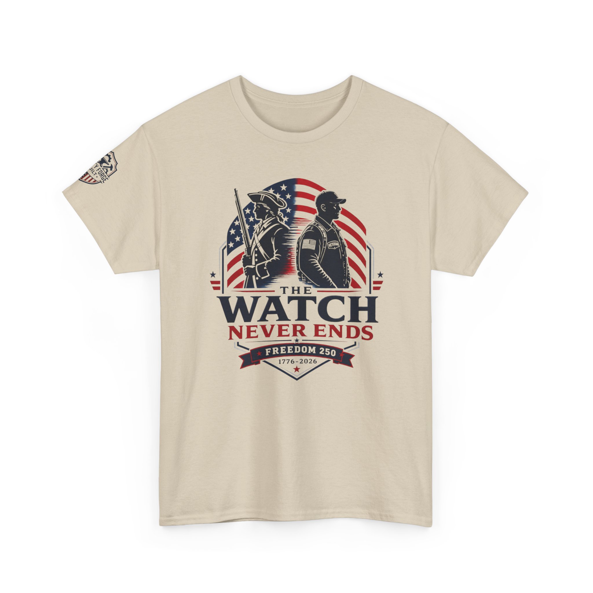 The Watch Never Ends Veteran Tee | American Flag Patriotic Shirt | Military Family Veterans Day Gift - Image 6