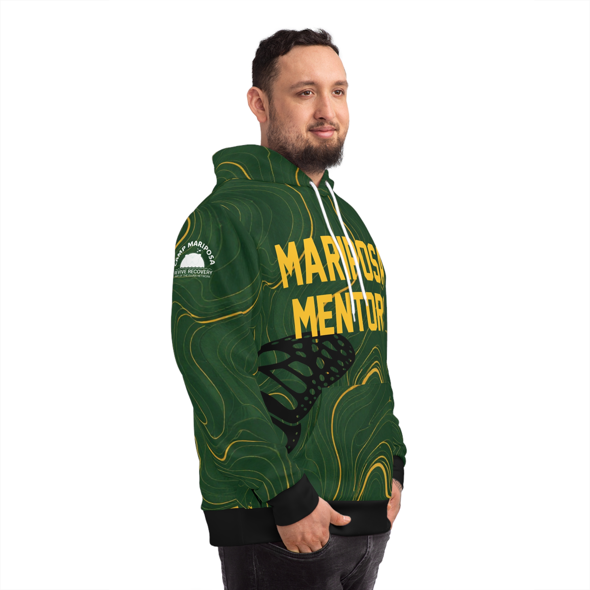 Mariposa Mentors Green Marble Hoodie — Custom Nameplate & Number, Est. 2028 5 Mariposa Mentors Green Marble Hoodie — Custom Nameplate & Number, Est. 2028 - Image 5