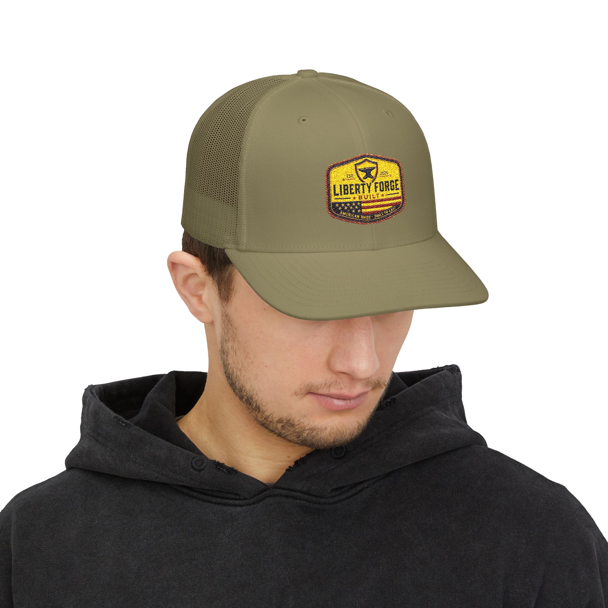Liberty Forge Patch Cap - Vintage Americana Colorway | Structured Trucker Hat 27 Liberty Forge Patch Cap - Vintage Americana Colorway | Structured Trucker Hat - Image 27