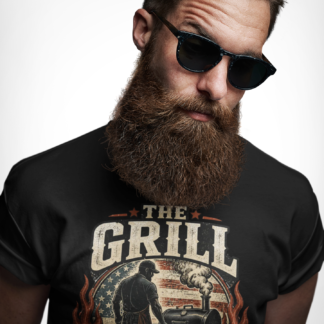 The Grill Father T-Shirt | BBQ Smoking Grillmaster Tee