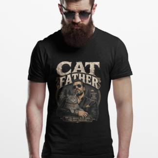 Cat Father graphic tee | Vintage cat dad design