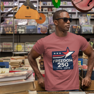 Freedom 250 Tee | America 250 Star Flag Patriotic Shirt | Semiquincentennial 1776-2026 Gift