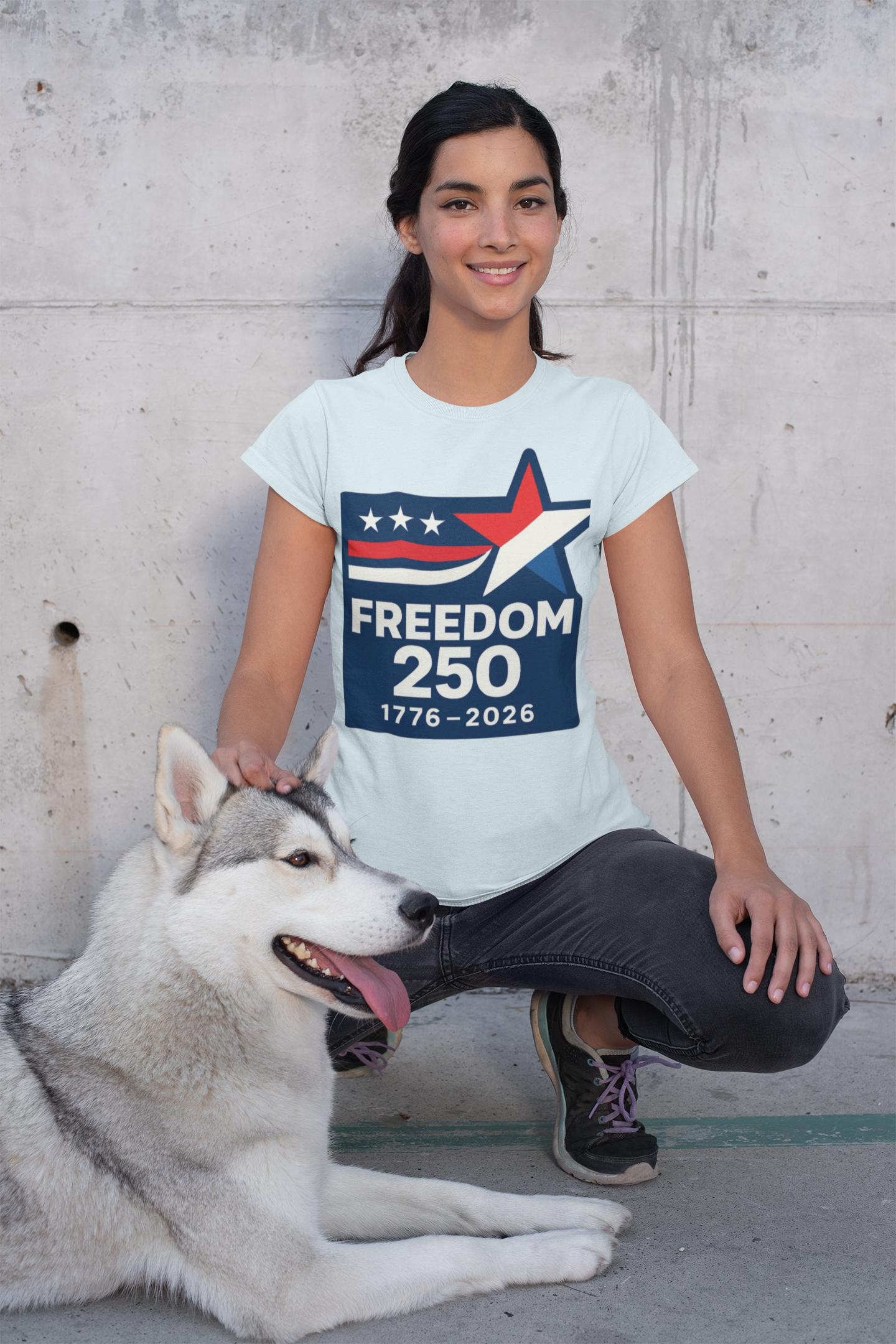 Freedom 250 Tee | America 250 Star Flag Patriotic Shirt | Semiquincentennial 1776-2026 Gift - Image 2