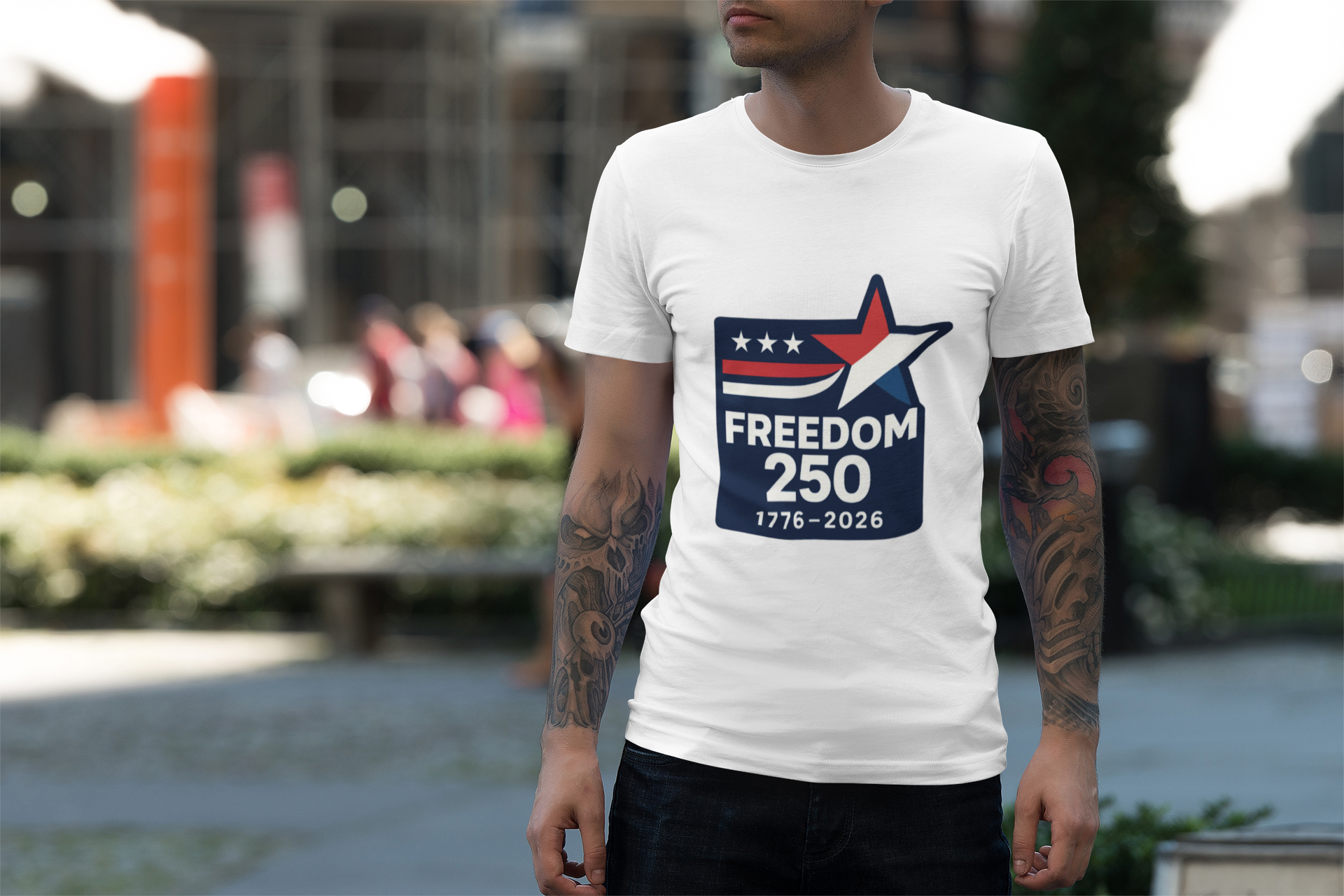Freedom 250 Tee | America 250 Star Flag Patriotic Shirt | Semiquincentennial 1776-2026 Gift - Image 3