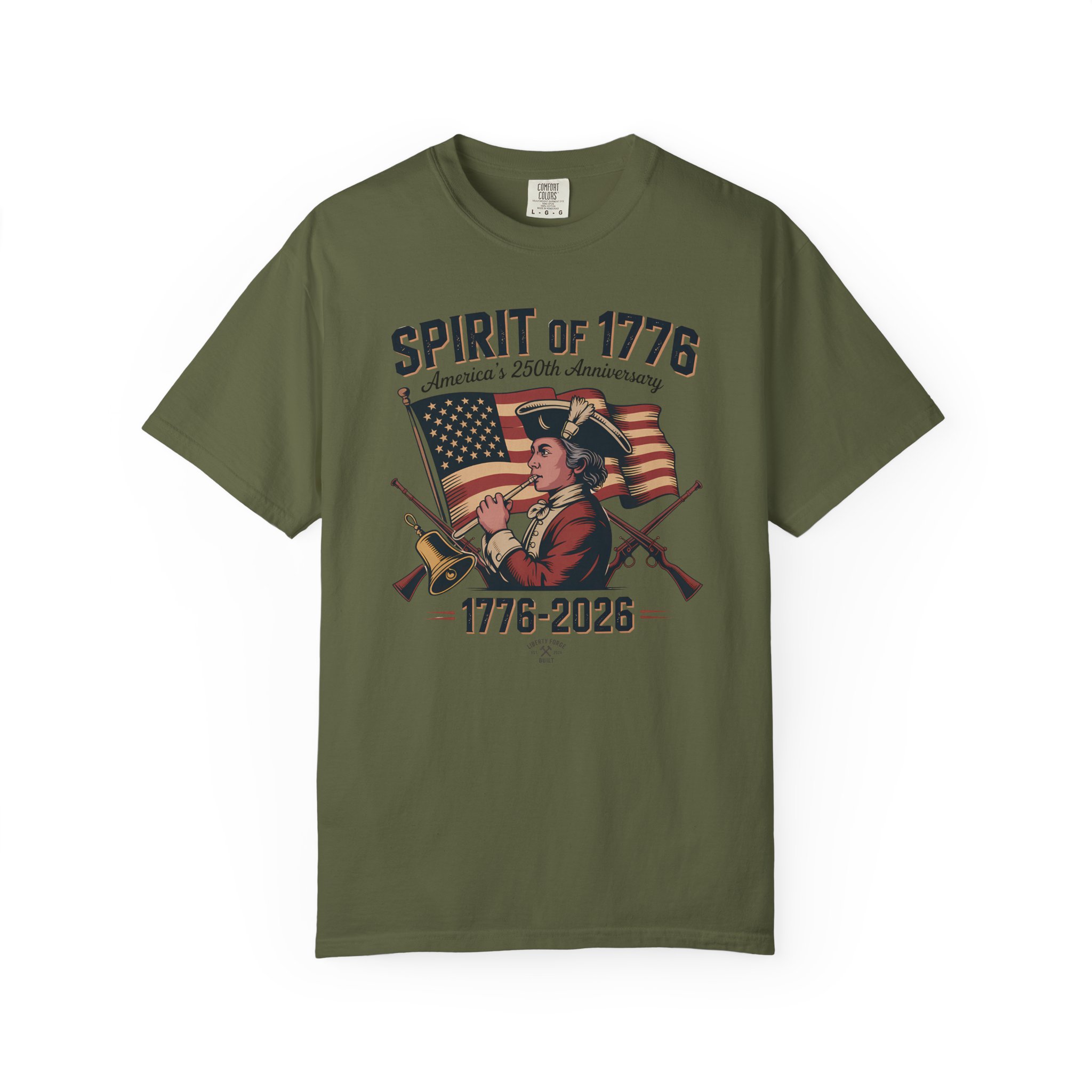 Colonial Drummer Tee | Revolutionary War 250th Anniversary Shirt | America 250 History Buff Gift - Image 4