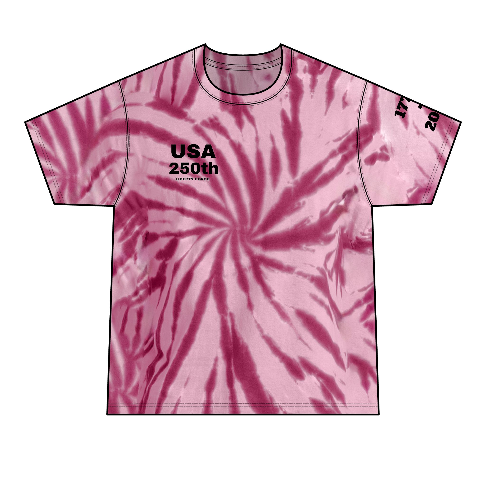 Tie-Dye Tall Ship Tee - 250 Years Navigating Freedom | Original Design 5 Tie-Dye Tall Ship Tee - 250 Years Navigating Freedom | Original Design - Image 5