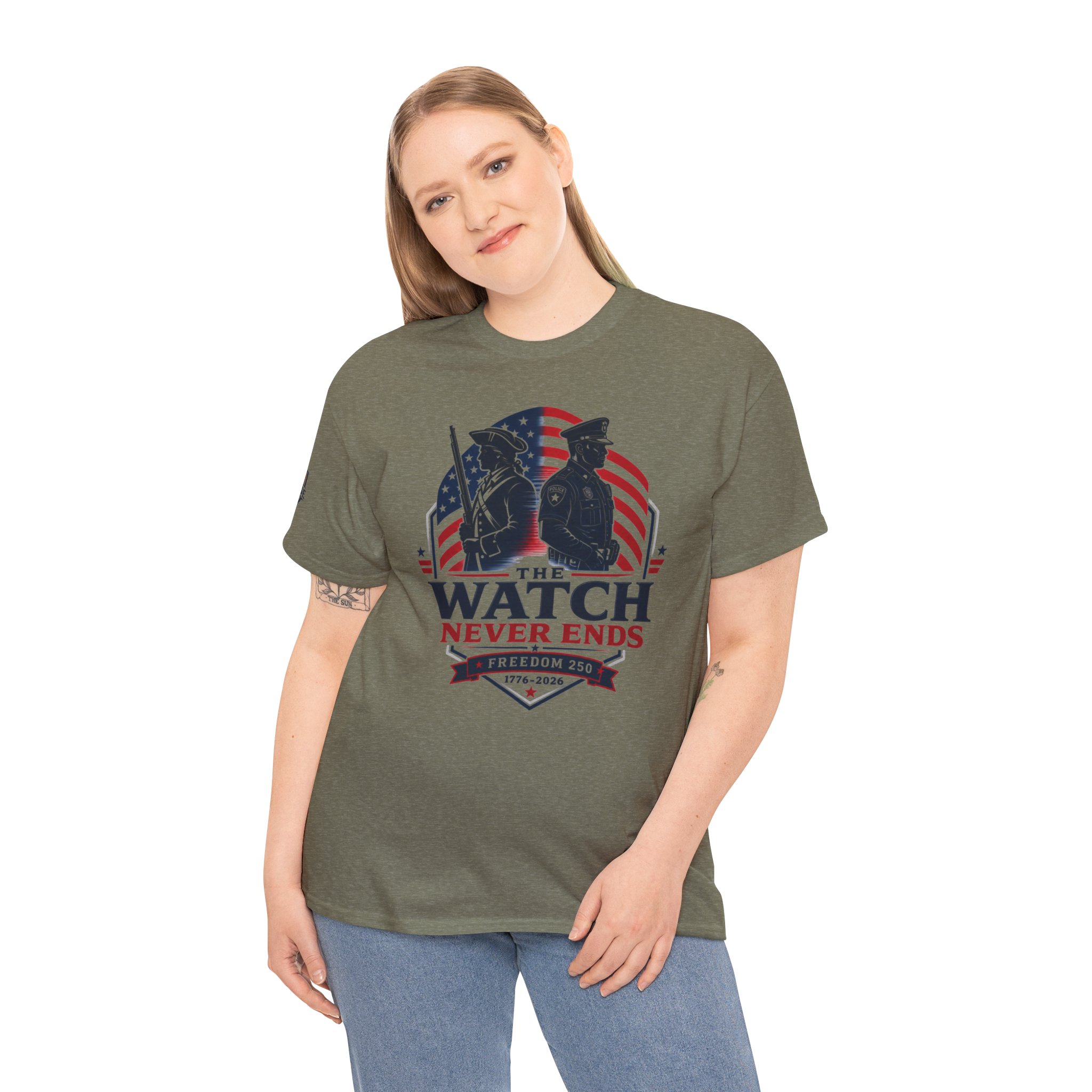 Patriotic Law Enforcement Tee - Thin Blue Line Americana | Original Design 10 Patriotic Law Enforcement Tee - Thin Blue Line Americana | Original Design - Image 10