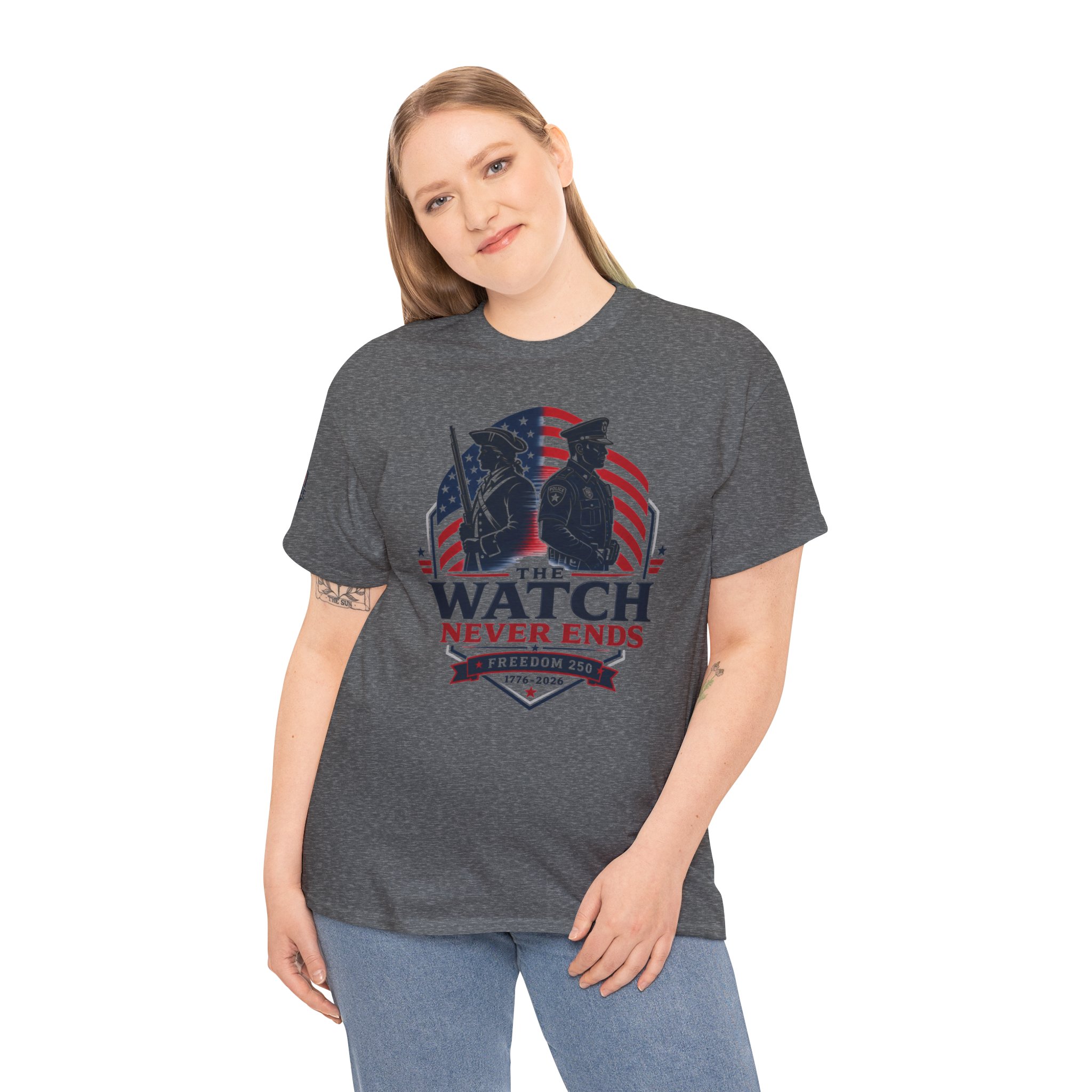 Patriotic Law Enforcement Tee - Thin Blue Line Americana | Original Design 7 Patriotic Law Enforcement Tee - Thin Blue Line Americana | Original Design - Image 7