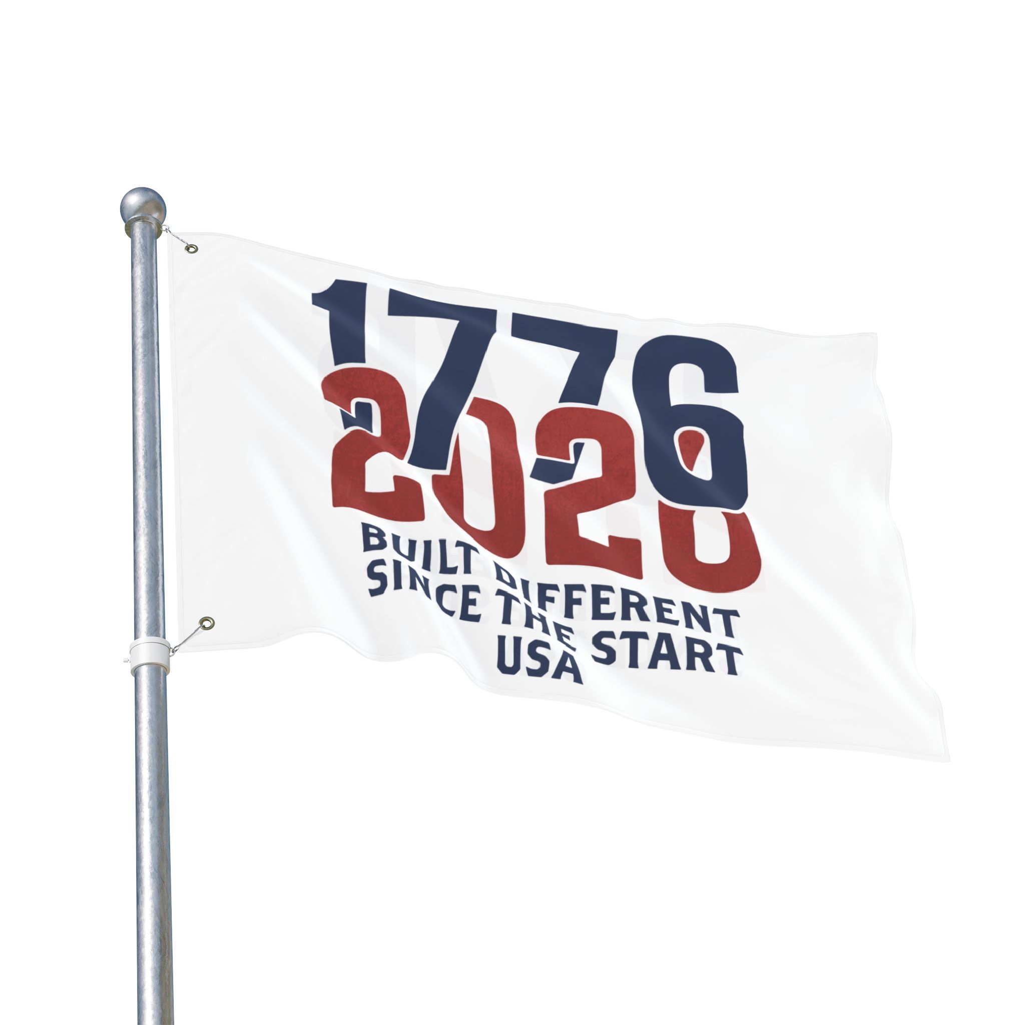 1776-2026 Built Different Double Sided Flag | America 250 Patriotic Yard House Banner | Semiquincentennial - Image 3