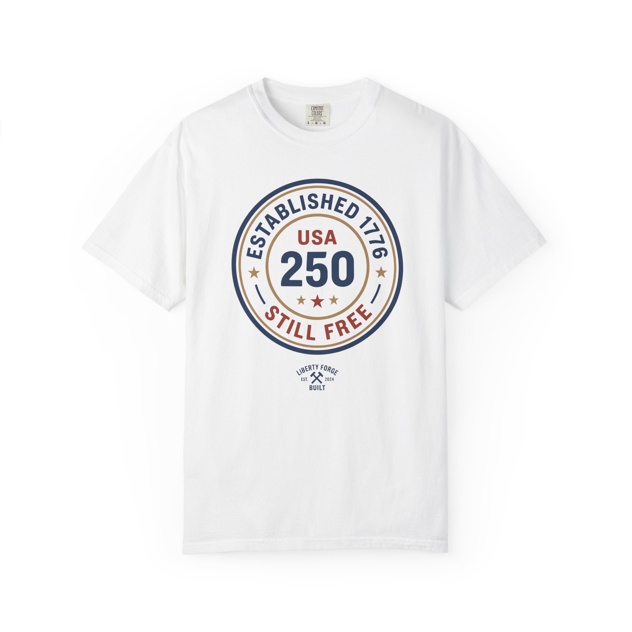 Established 1776 Still Free Tee | USA 250 Distressed Stamp Shirt | Semiquincentennial Patriotic Gift