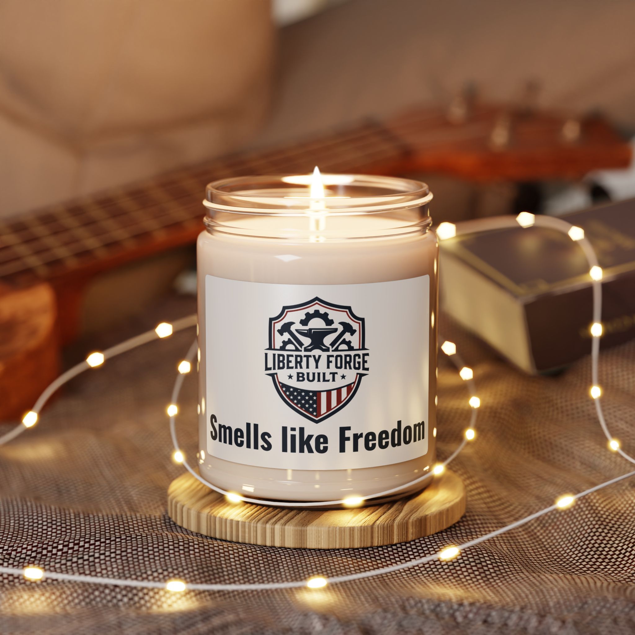 Smells Like Freedom 9oz Soy Candle | Patriotic Scented Candle | Americana Man Cave Gift Made in USA - Image 3