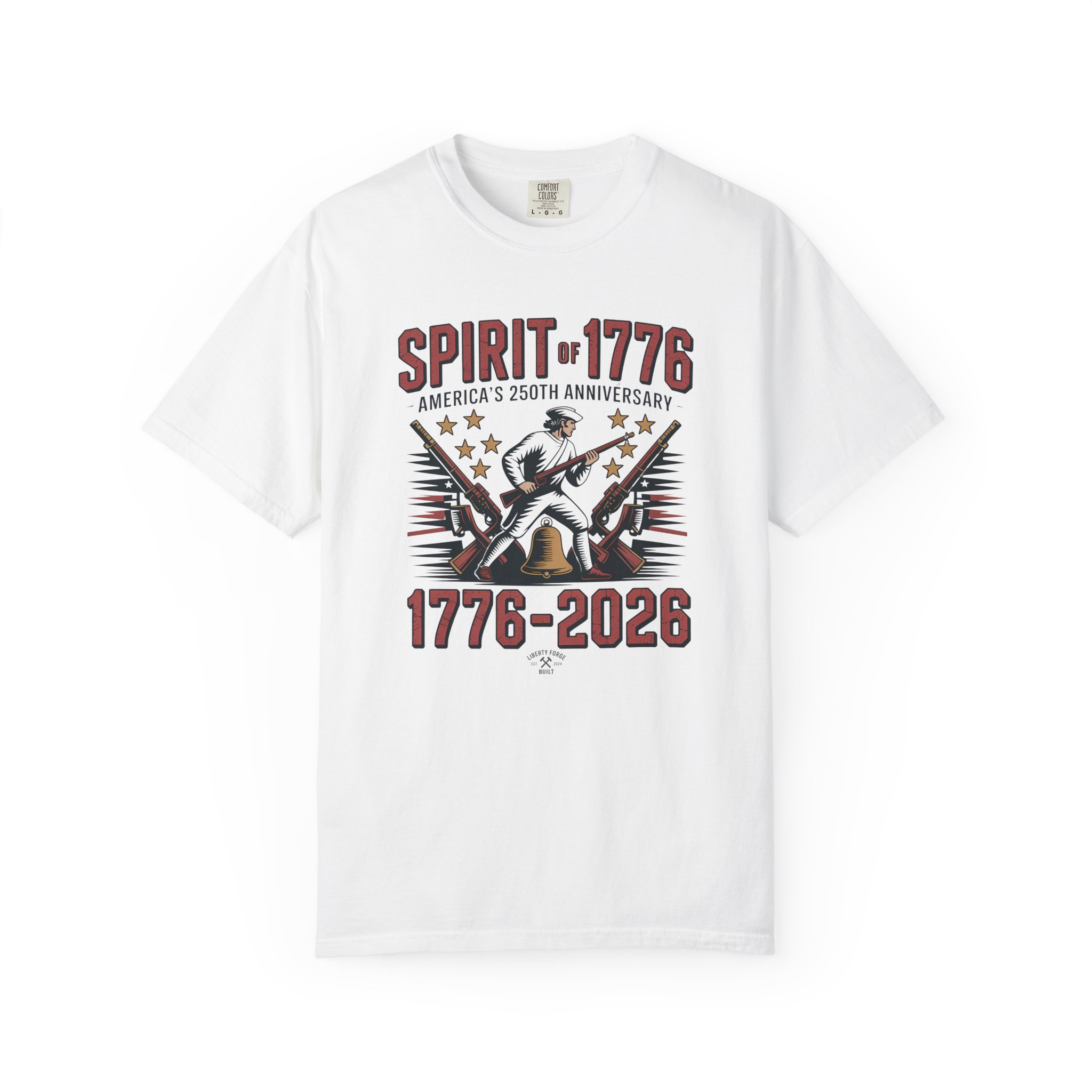 Spirit of 1776 Liberty Bell Tee | Vintage 250th Anniversary Patriotic Shirt | America 250 History Gift