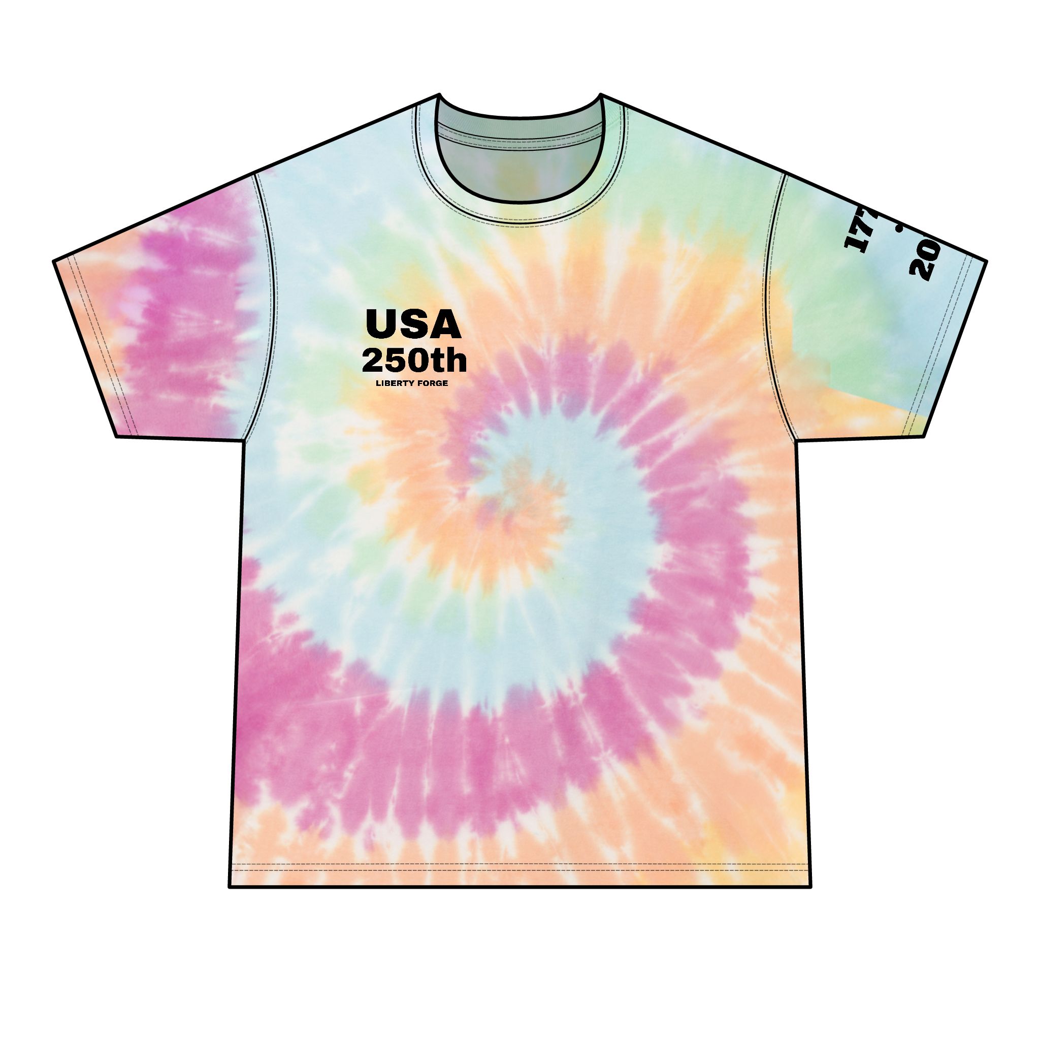 Tie-Dye Tall Ship Tee - 250 Years Navigating Freedom | Original Design 9 Tie-Dye Tall Ship Tee - 250 Years Navigating Freedom | Original Design - Image 9