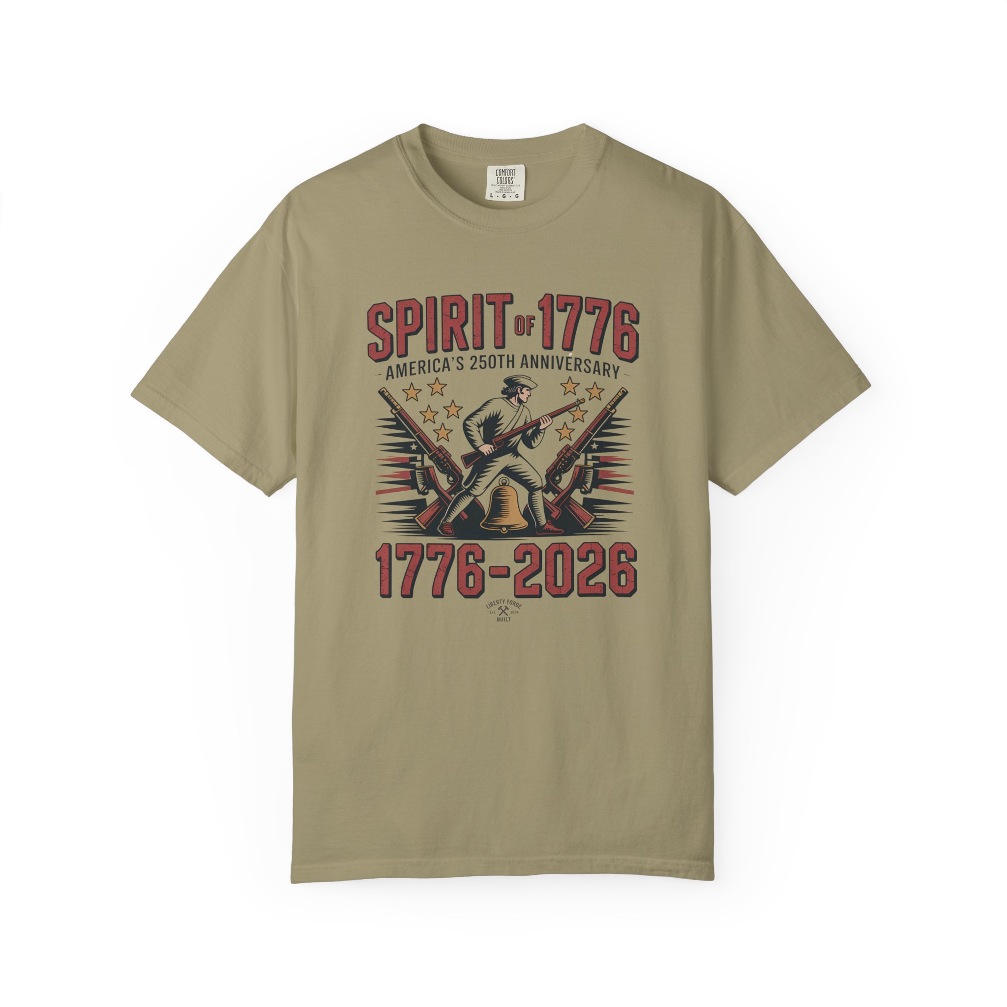 Spirit of 1776 Liberty Bell Tee | Vintage 250th Anniversary Patriotic Shirt | America 250 History Gift - Image 2
