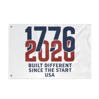 1776-2026 Built Different Double Sided Flag | America 250 Patriotic Yard House Banner | Semiquincentennial