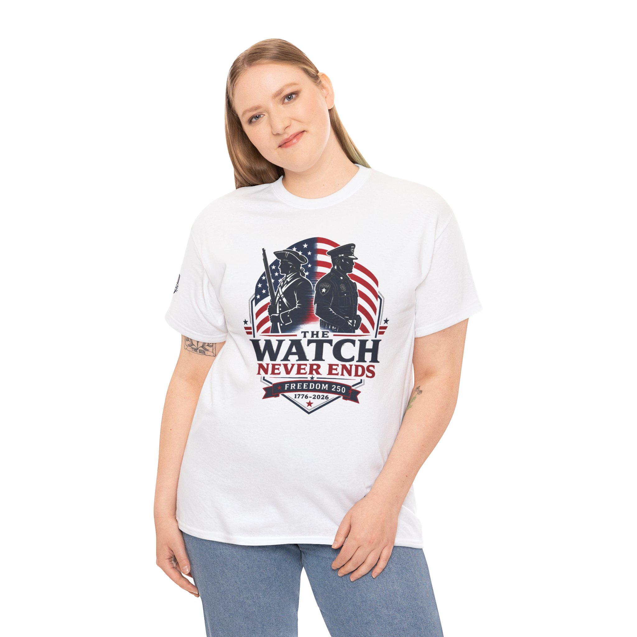 Patriotic Law Enforcement Tee - Thin Blue Line Americana | Original Design 4 Patriotic Law Enforcement Tee - Thin Blue Line Americana | Original Design - Image 4