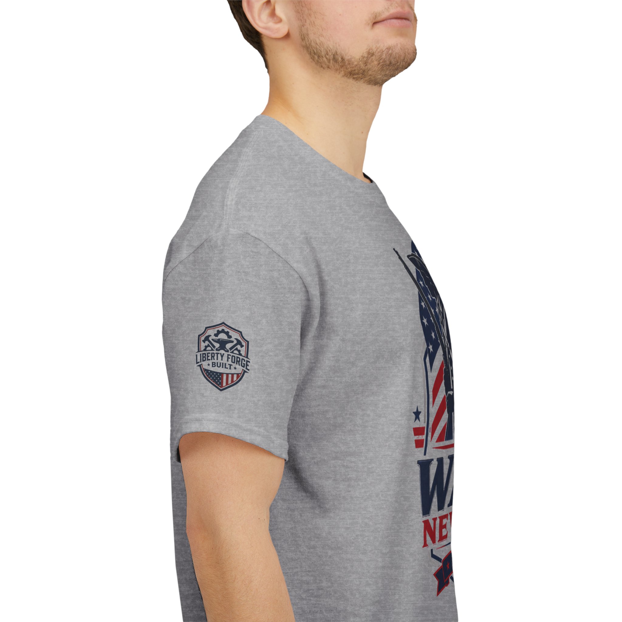 Retired Firefighter Tee - The Watch Never Ends | Original Design Red Line 3 Retired Firefighter Tee - The Watch Never Ends | Original Design Red Line - Image 3