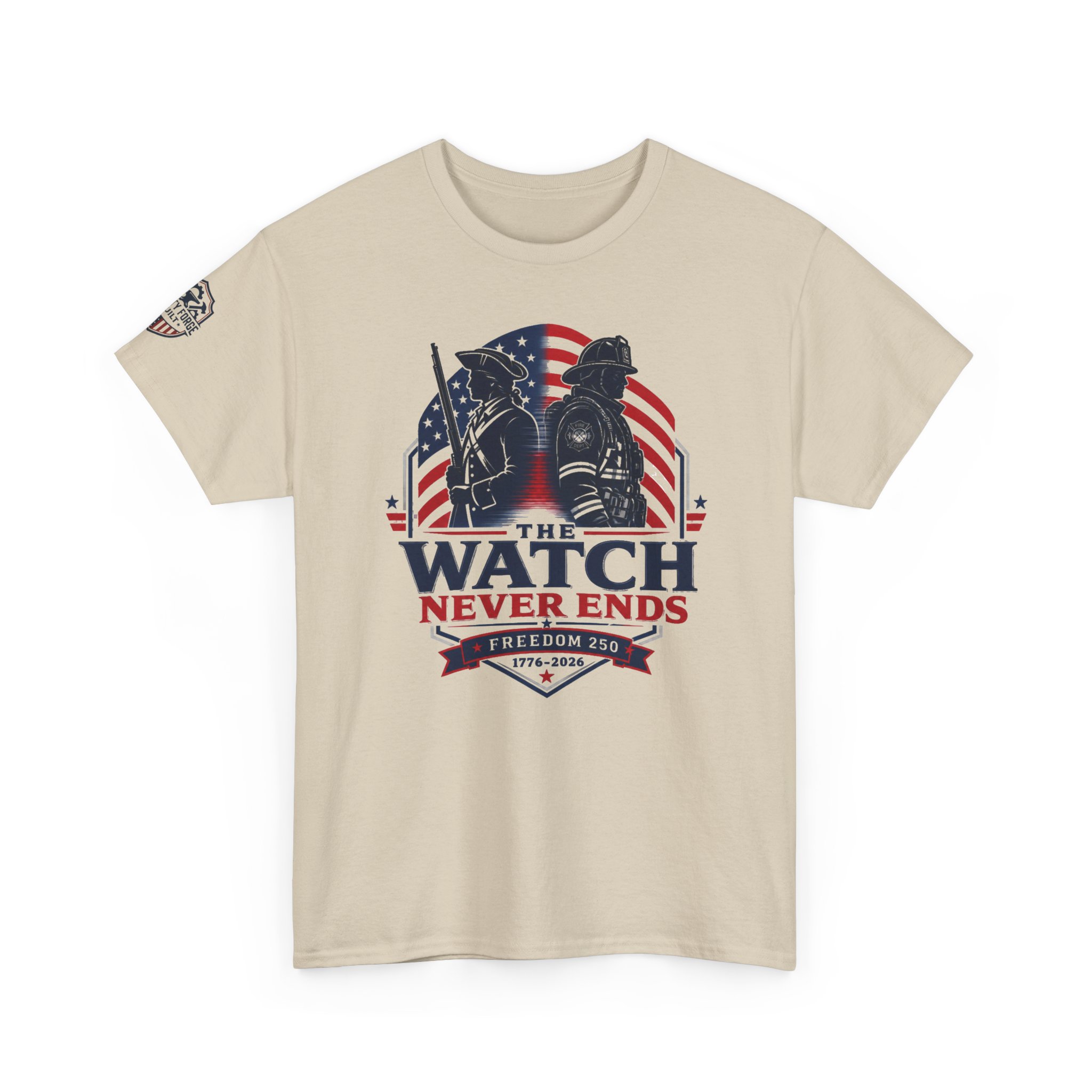 Retired Firefighter Tee - The Watch Never Ends | Original Design Red Line 6 Retired Firefighter Tee - The Watch Never Ends | Original Design Red Line - Image 6