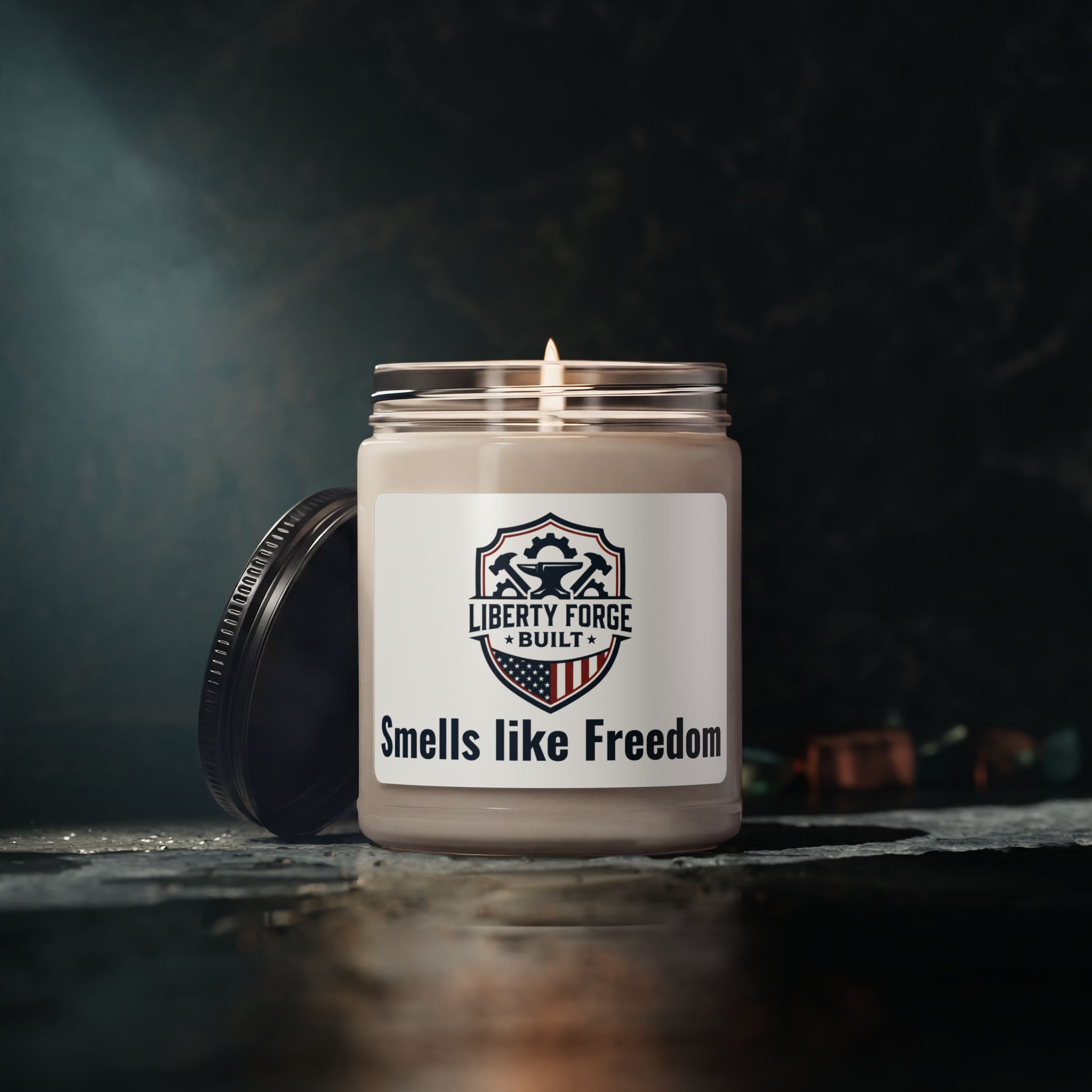 Smells Like Freedom 9oz Soy Candle | Patriotic Scented Candle | Americana Man Cave Gift Made in USA - Image 5