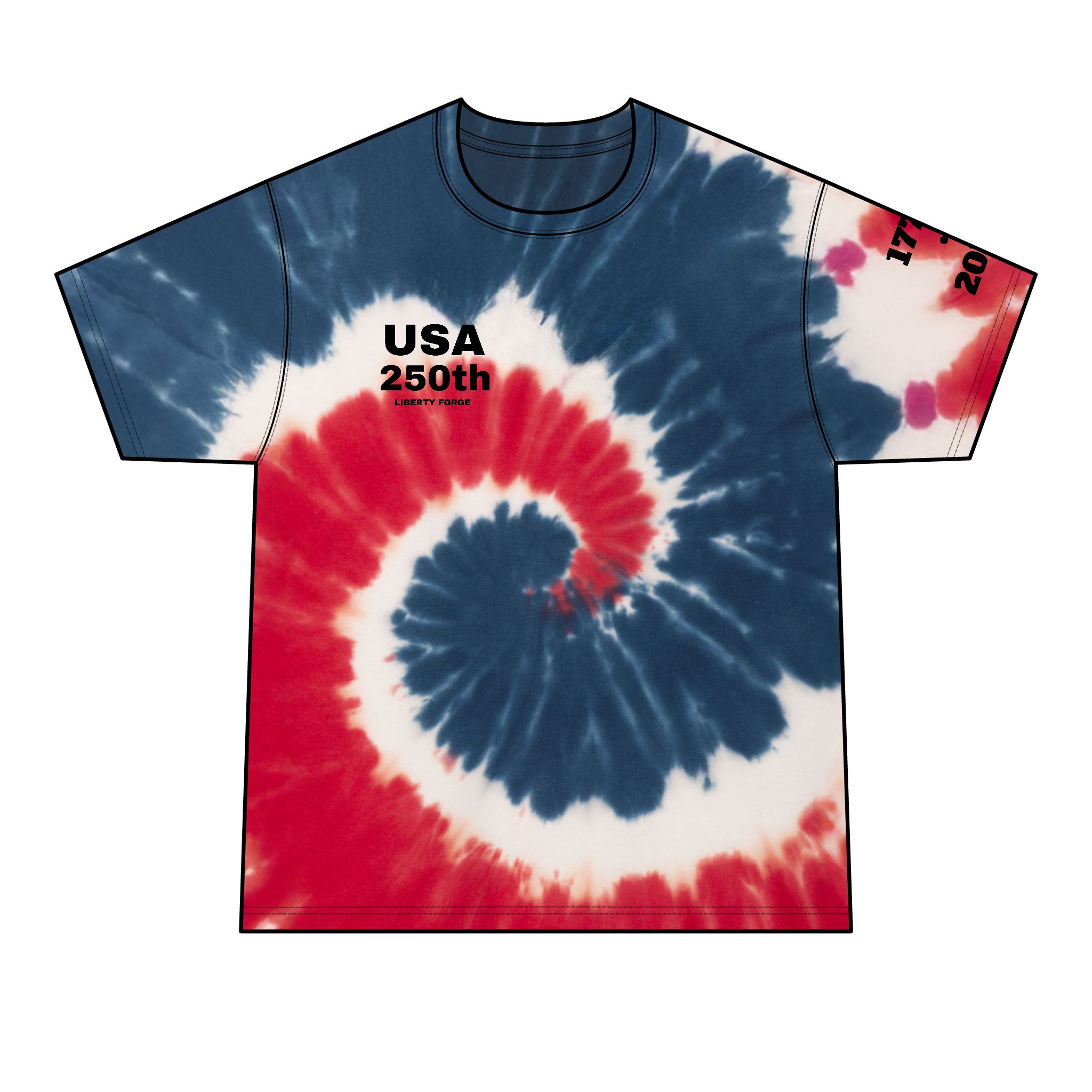 Tie-Dye Tall Ship Tee - 250 Years Navigating Freedom | Original Design 12 Tie-Dye Tall Ship Tee - 250 Years Navigating Freedom | Original Design - Image 12