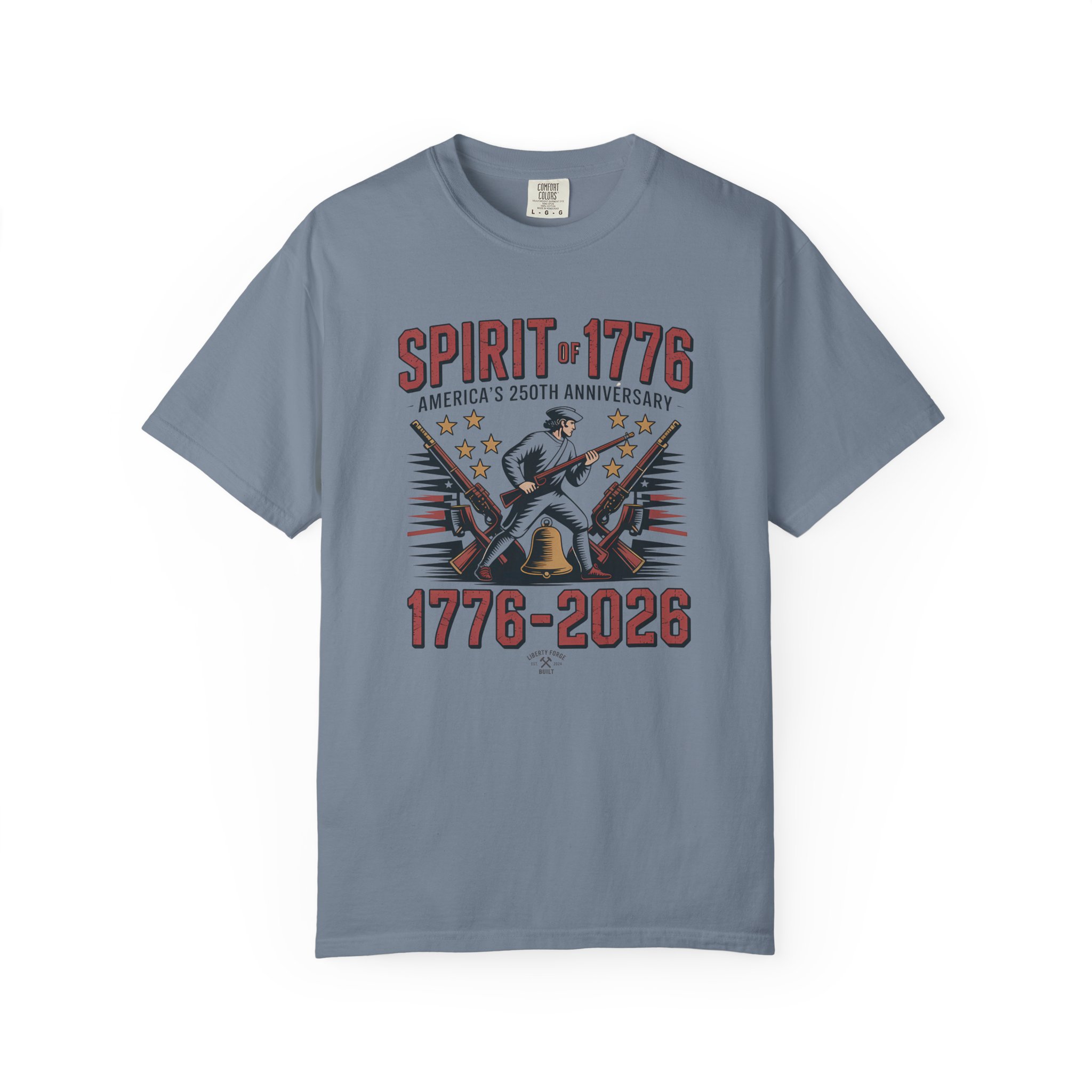 Spirit of 1776 Liberty Bell Tee | Vintage 250th Anniversary Patriotic Shirt | America 250 History Gift - Image 9