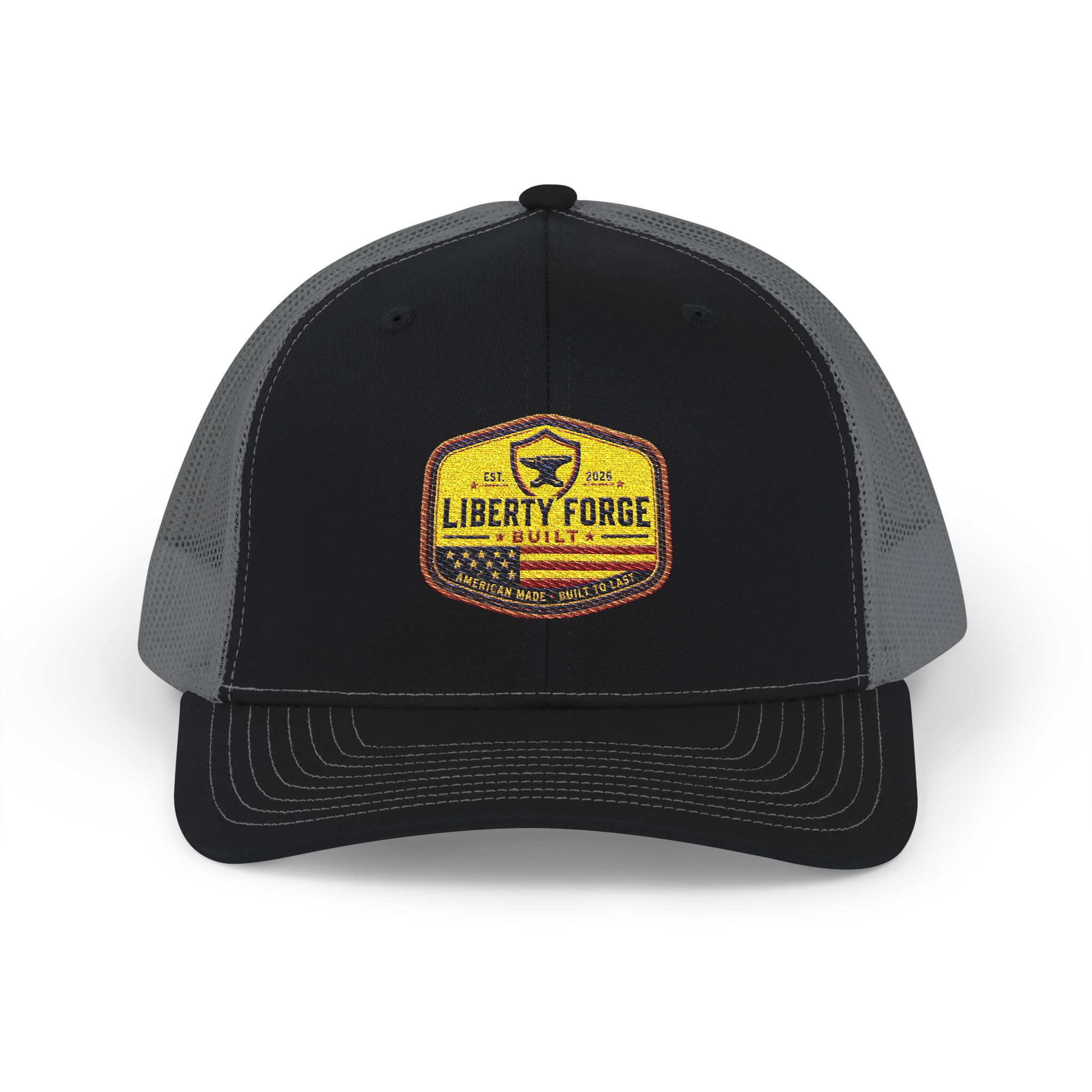Liberty Forge Patch Cap - Vintage Americana Colorway | Structured Trucker Hat 9 Liberty Forge Patch Cap - Vintage Americana Colorway | Structured Trucker Hat - Image 9