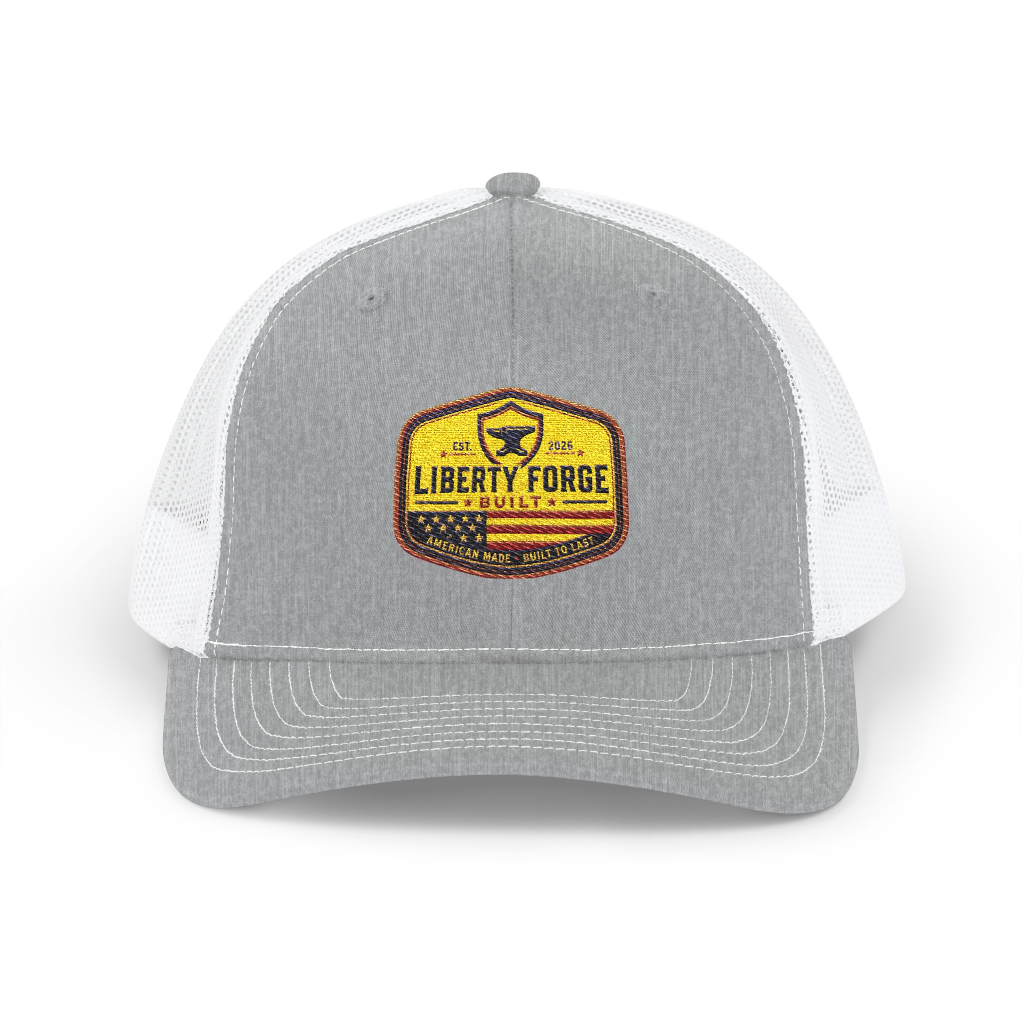 Liberty Forge Patch Cap - Vintage Americana Colorway | Structured Trucker Hat 5 Liberty Forge Patch Cap - Vintage Americana Colorway | Structured Trucker Hat - Image 5