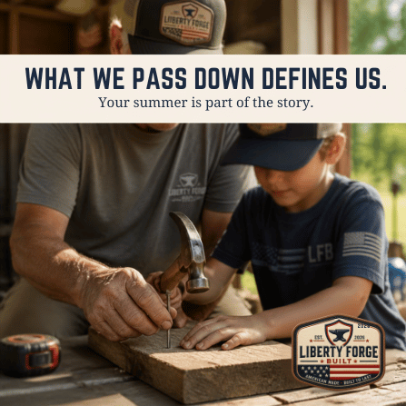 Liberty Forge Built FB7 campaign image for What We Pass Down Defines Us.