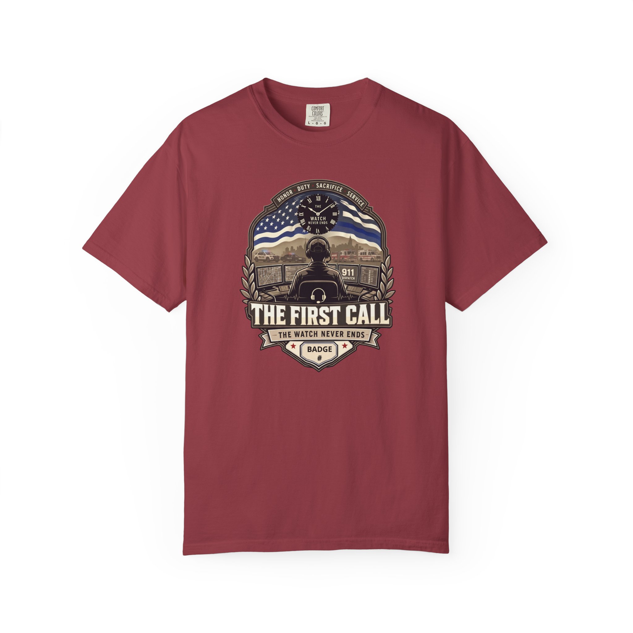 The First Call Dispatcher Badge shirt | Thin Blue Line American Flag design 13 The First Call Dispatcher Badge shirt | Thin Blue Line American Flag design - Image 13