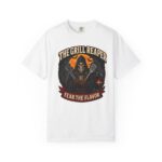 The Grill Reaper Fear the Flavor T-shirt | BBQ Skeleton Cooking Tee