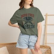 Born Free in Boston Tricorn Hat T-Shirt