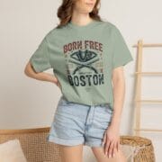 Born Free in Boston Tricorn Hat T-Shirt