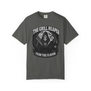 Grill Reaper Fear the Flavor T-shirt | BBQ Skull BBQing Tee - Image 3