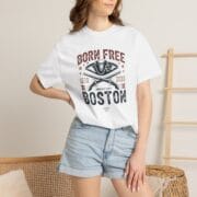 Born Free in Boston Tricorn Hat T-Shirt